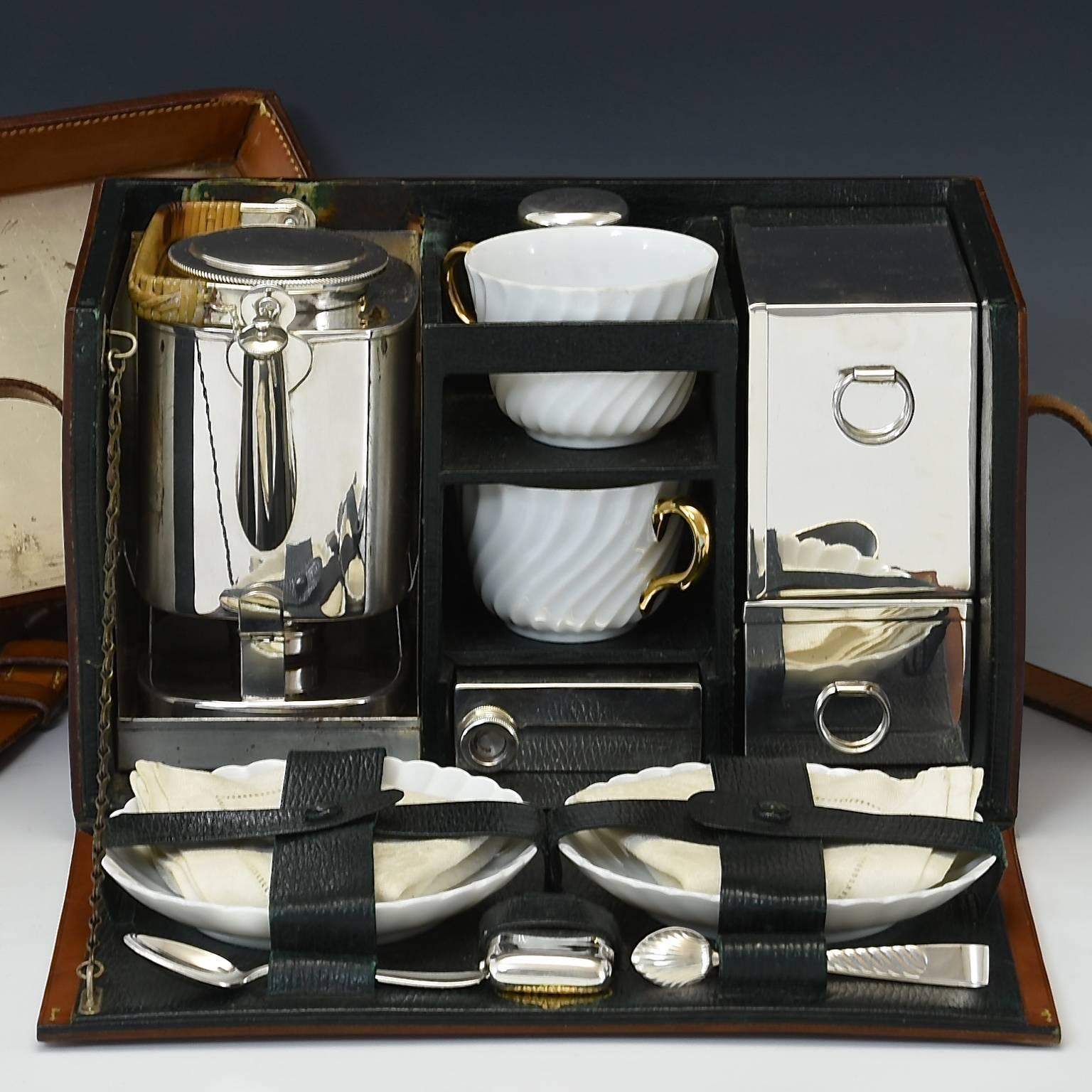 vintage travel tea set