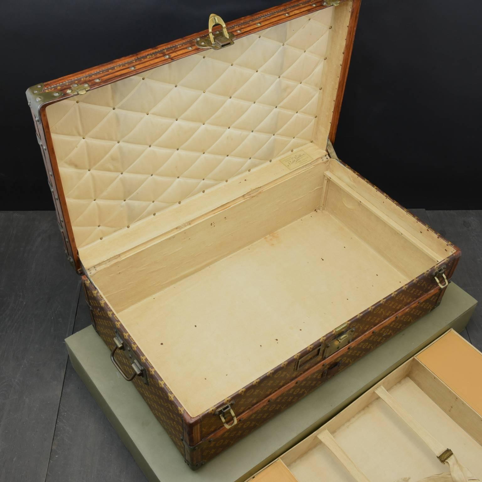 20th Century Louis Vuitton LV Monogram Cabin Trunk c1905 in original condition