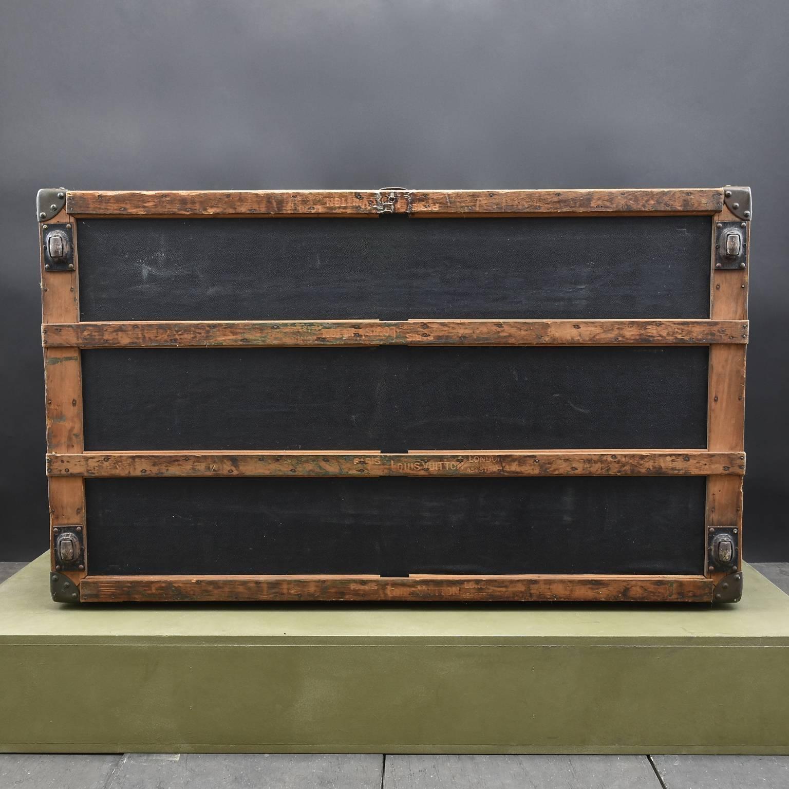 French Louis Vuitton LV Monogram Cabin Trunk c1905 in original condition