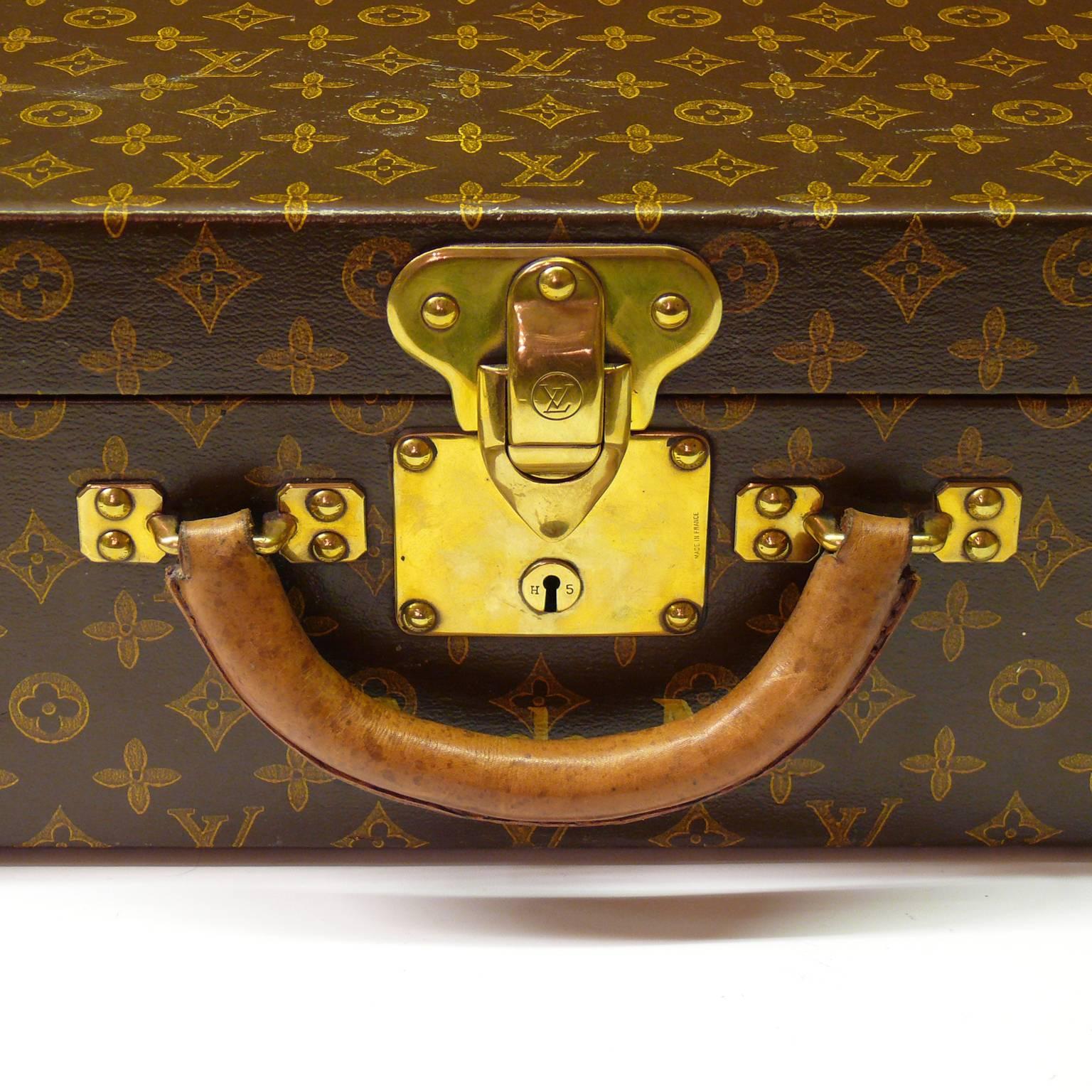 French Louis Vuitton Monogram Suitcase c1945