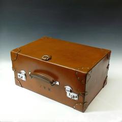 Rare English Leather Shoe Case c1920