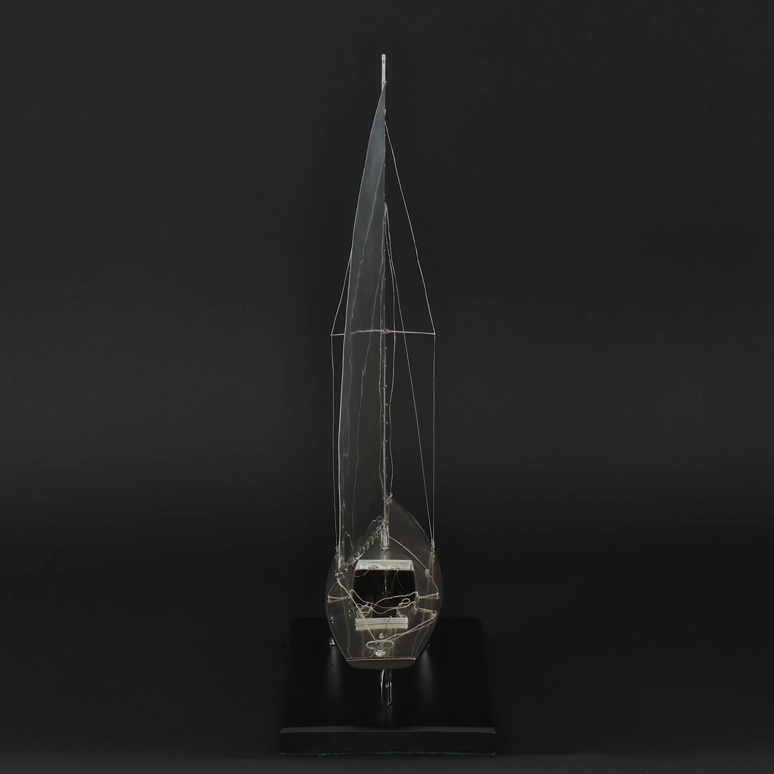 Mid-20th Century Benzie's Sterling Silver Model Yacht
