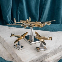 Bronze Models of The Battle of Britain Memorial Flight Airplanes.