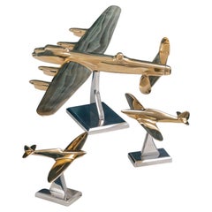 Bronze Models of The Battle of Britain Memorial Flight Airplanes.