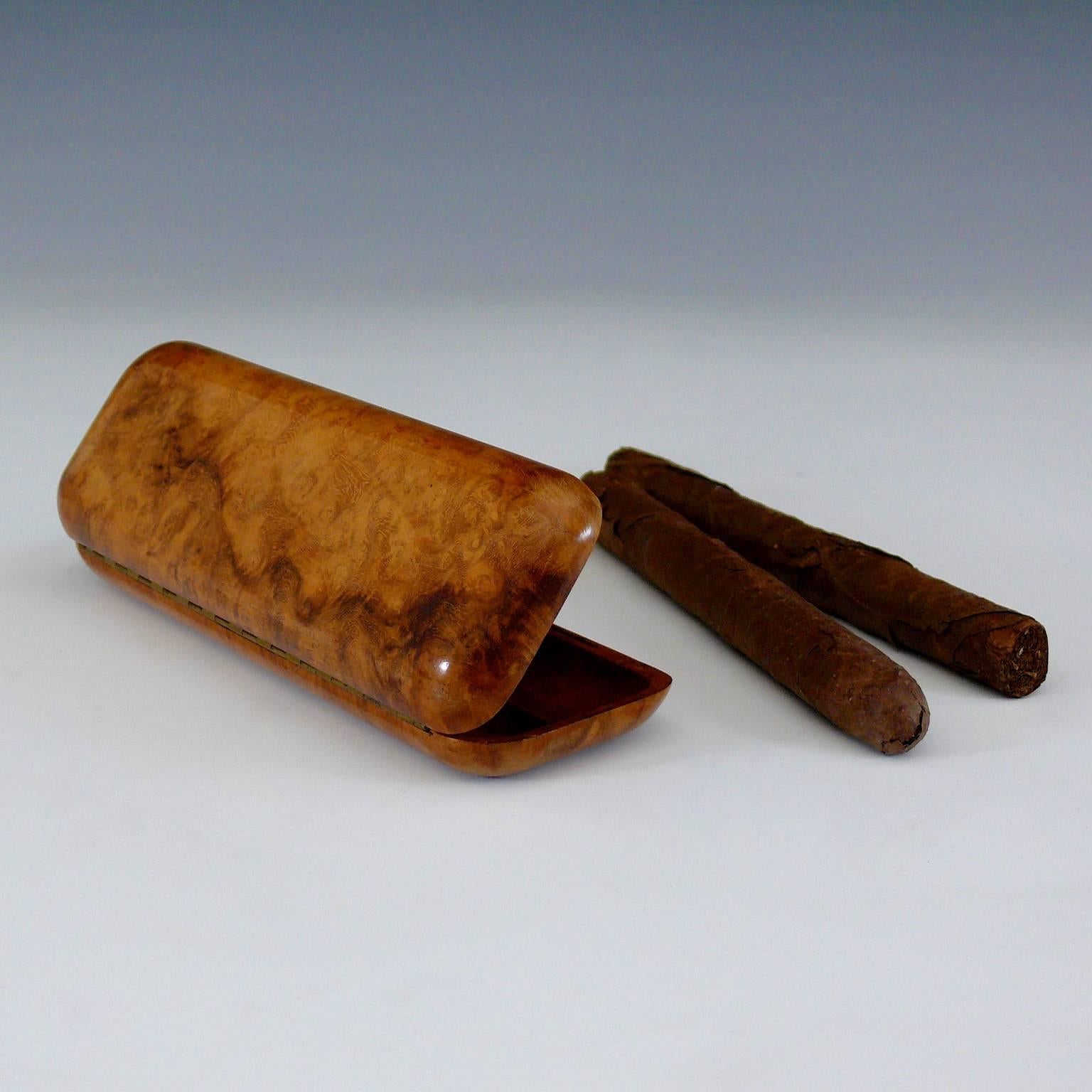 20th Century Karelian Birch Cigar Case
