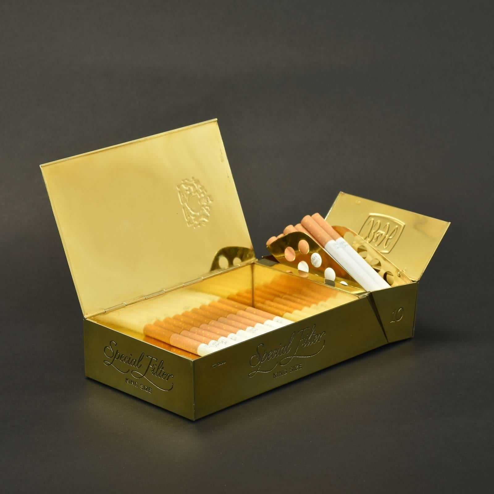 Silver-Gilt Cigarette Box by Karel Bartosik, Hallmarked, 1986 1