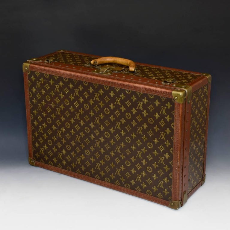 Louis Vuitton LV Monogram Suitcase c1945 For Sale at 1stdibs