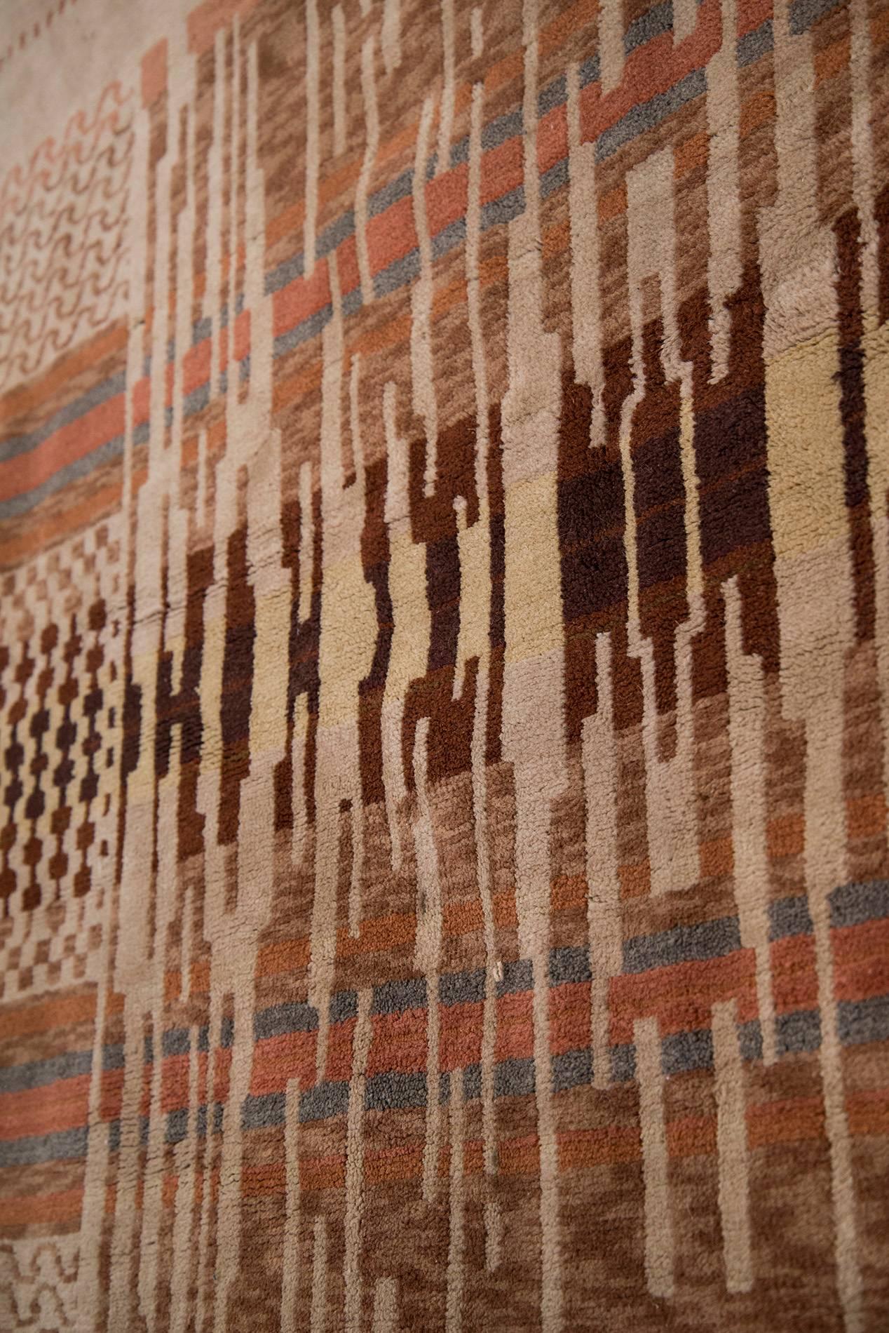 Large French Art Deco Carpet, 1930 In Fair Condition For Sale In Saint Ouen, IDF