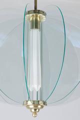Sliced Glass Sphere Pendant, Italy, 1950s