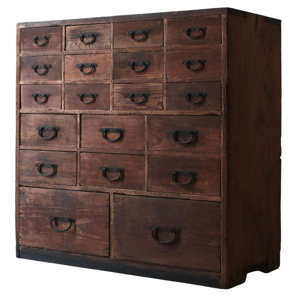 Asian Triangular Drawer Unit Japanese Antique Chest of Drawers