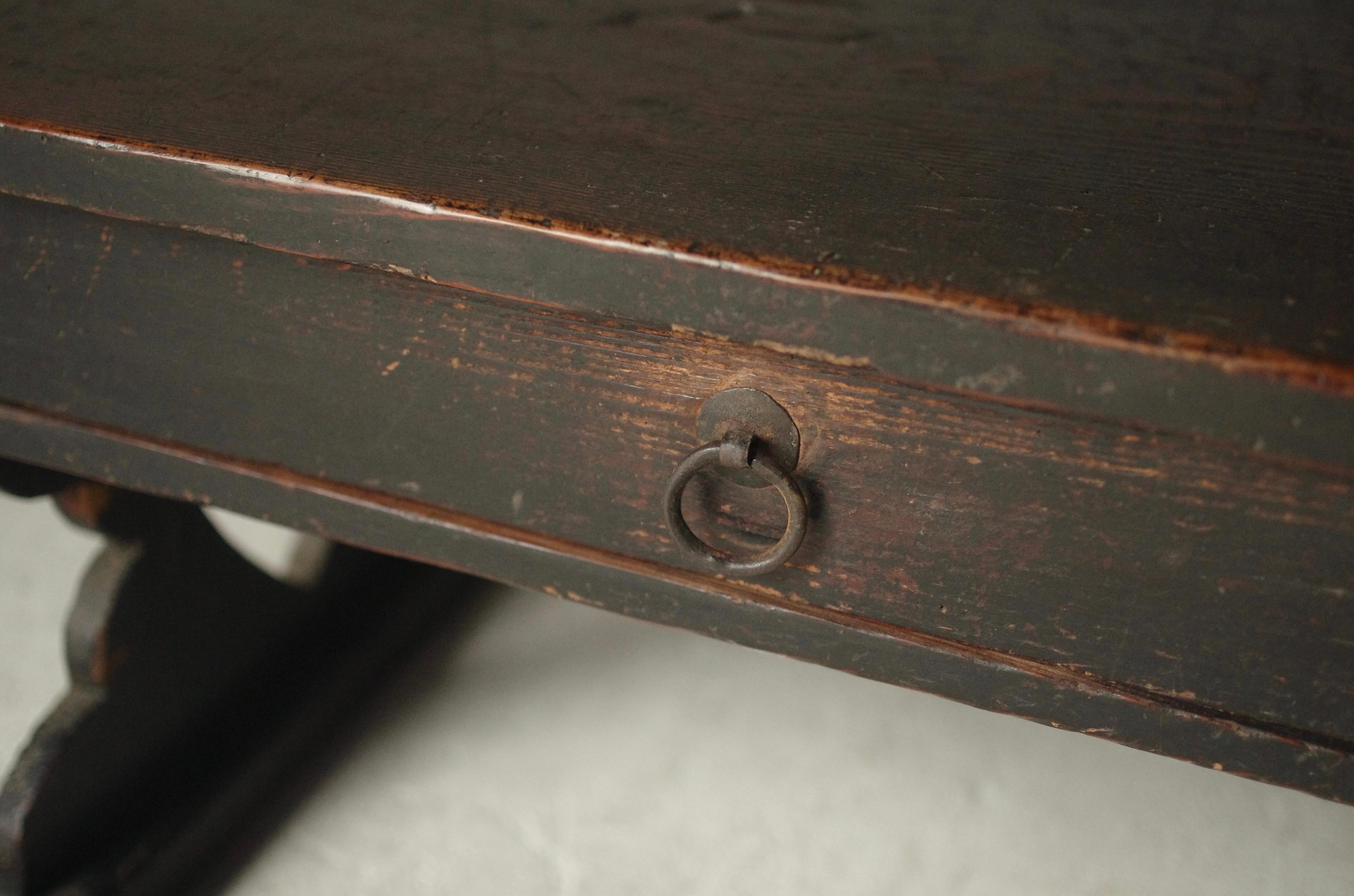 Japanese Antique Low Table / Coffee Table / 1868-1912s / Wabi-sabi Mingei For Sale 4
