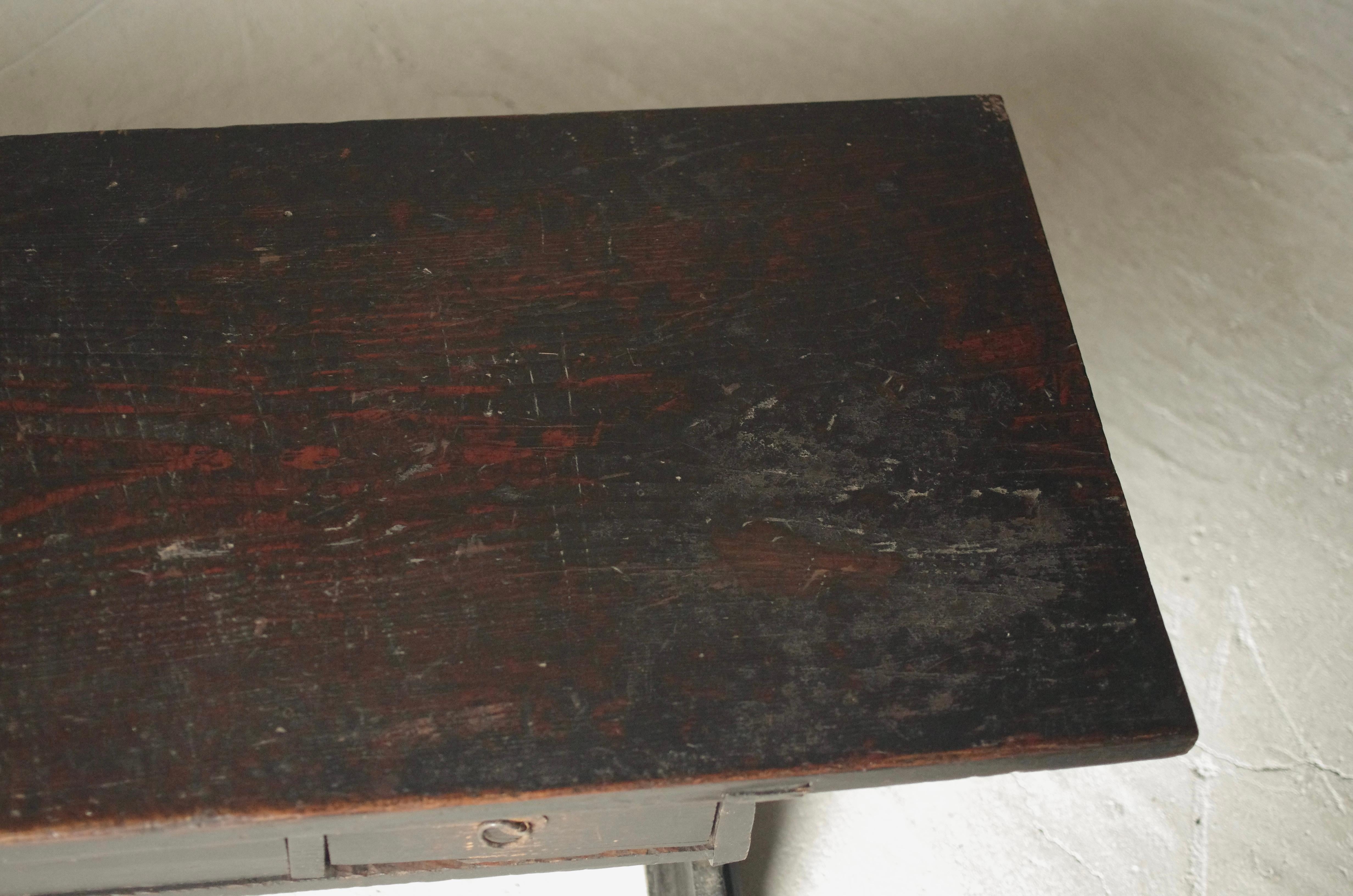 Japanese Antique Low Table / Coffee Table / 1868-1912s / Wabi-sabi Mingei For Sale 11