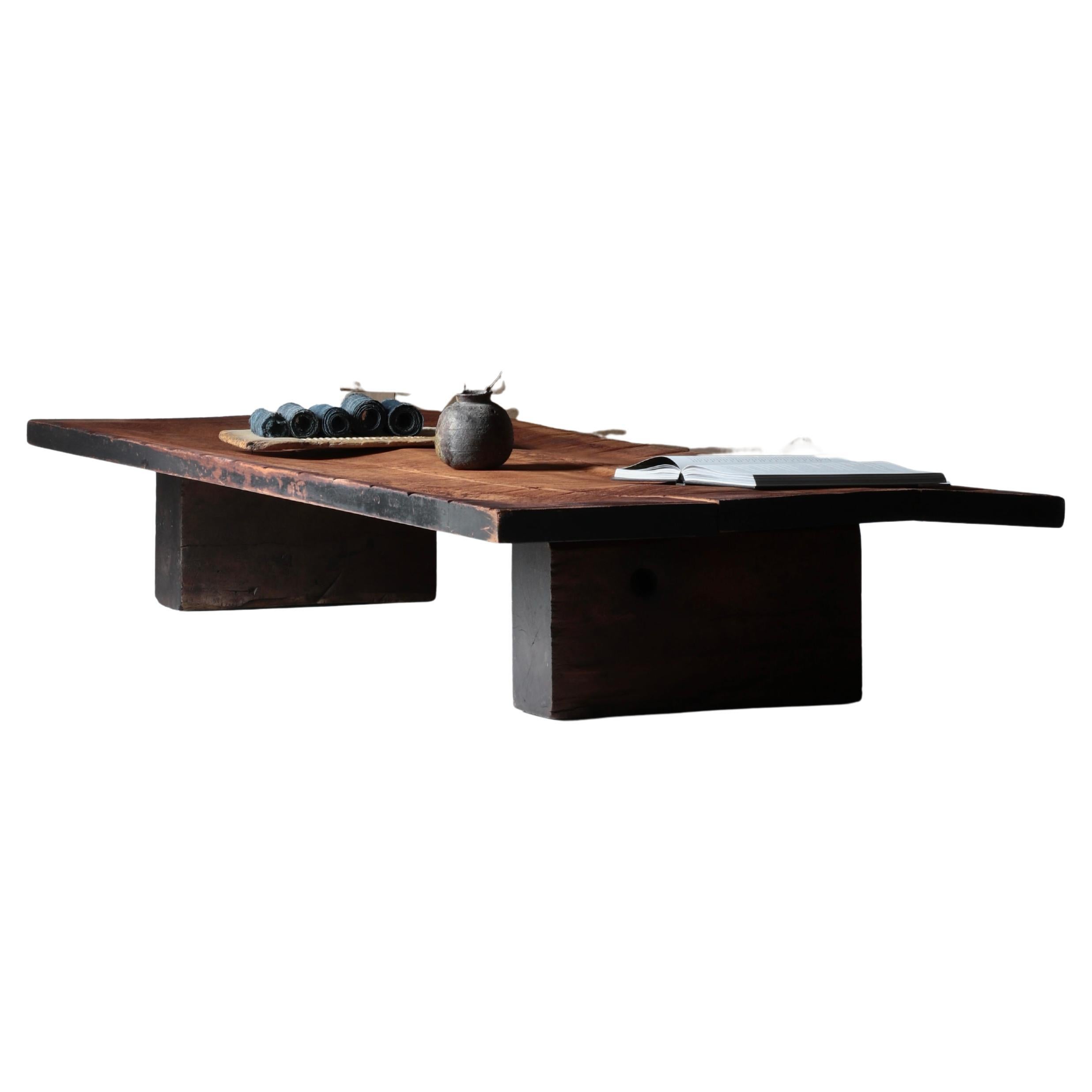 Japanese Antique Large Low Table / Sofa Table / 1868-1912s Wabi-Sabi For Sale