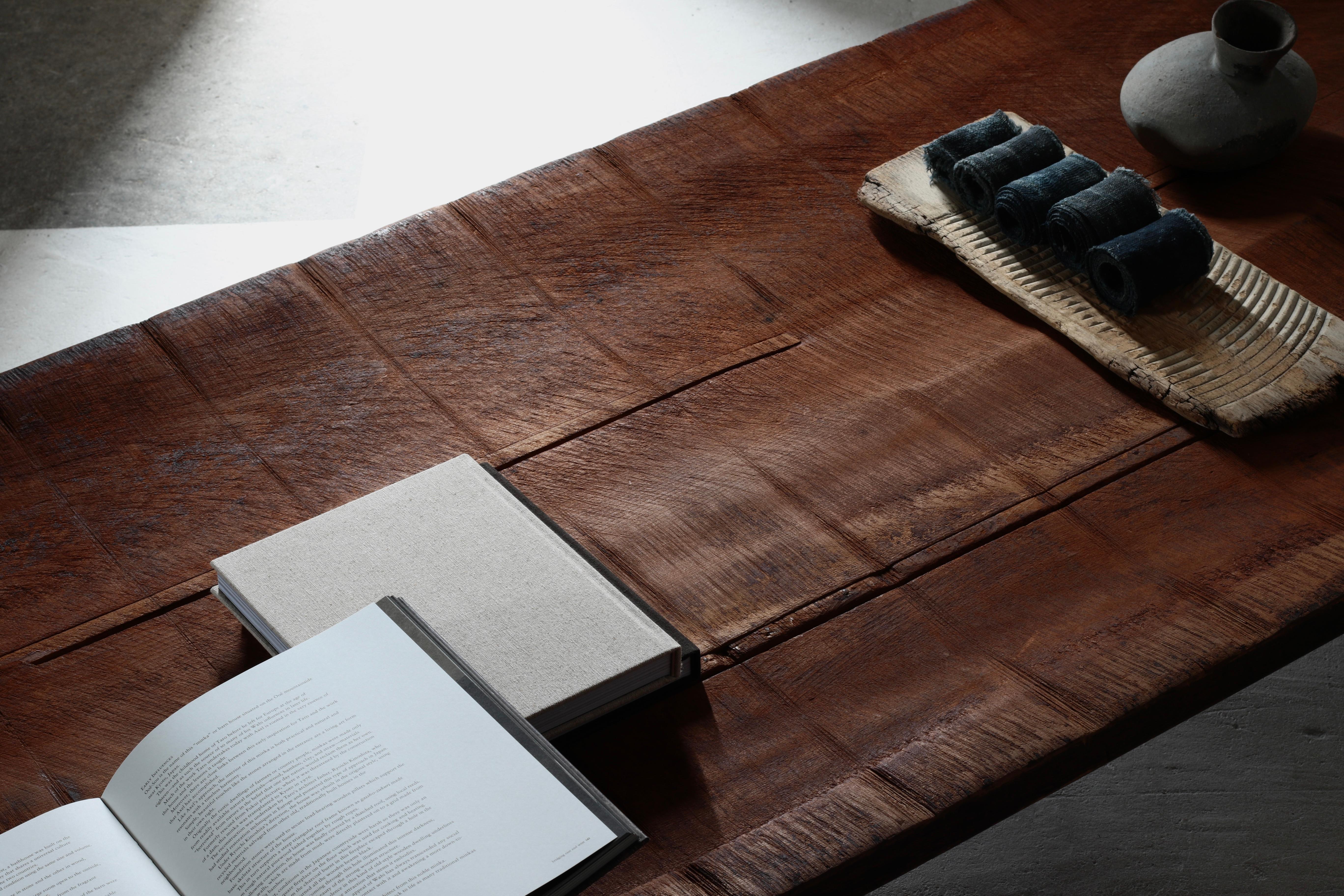 19th Century Japanese Antique Large Low Table / Sofa Table / 1868-1912s Wabi-Sabi For Sale
