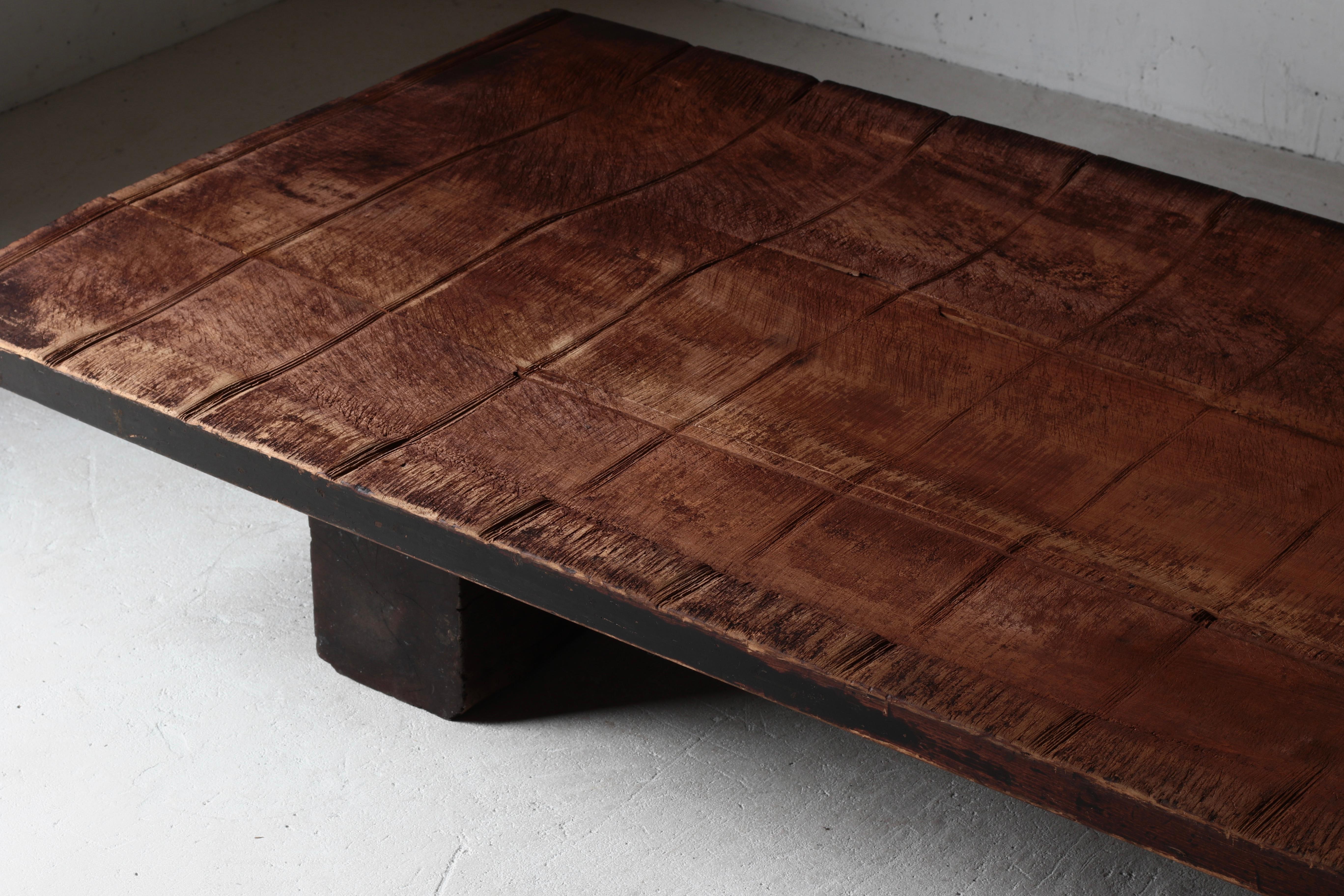 Japanese Antique Large Low Table / Sofa Table / 1868-1912s Wabi-Sabi For Sale 1