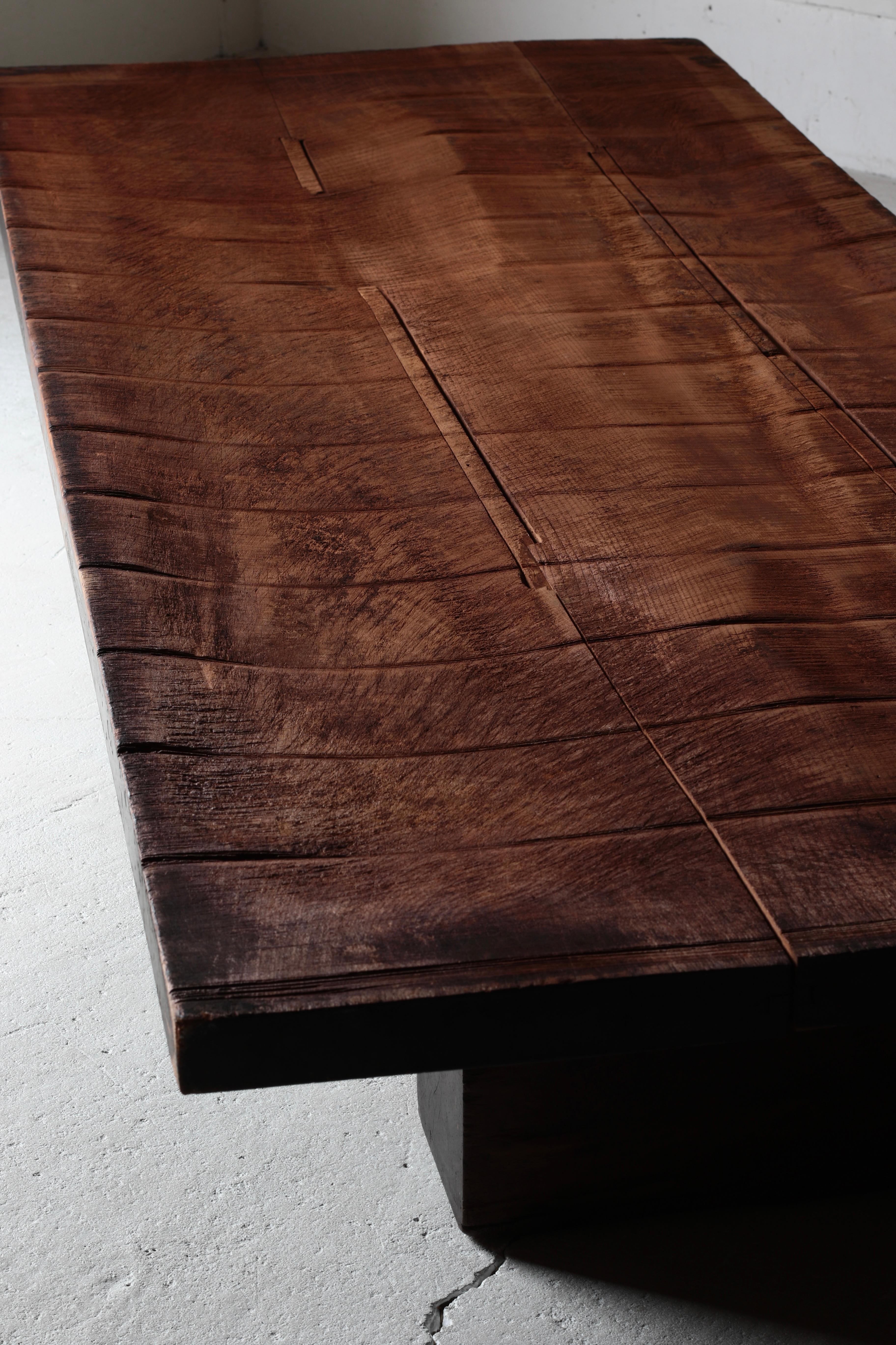 Japanese Antique Large Low Table / Sofa Table / 1868-1912s Wabi-Sabi For Sale 2