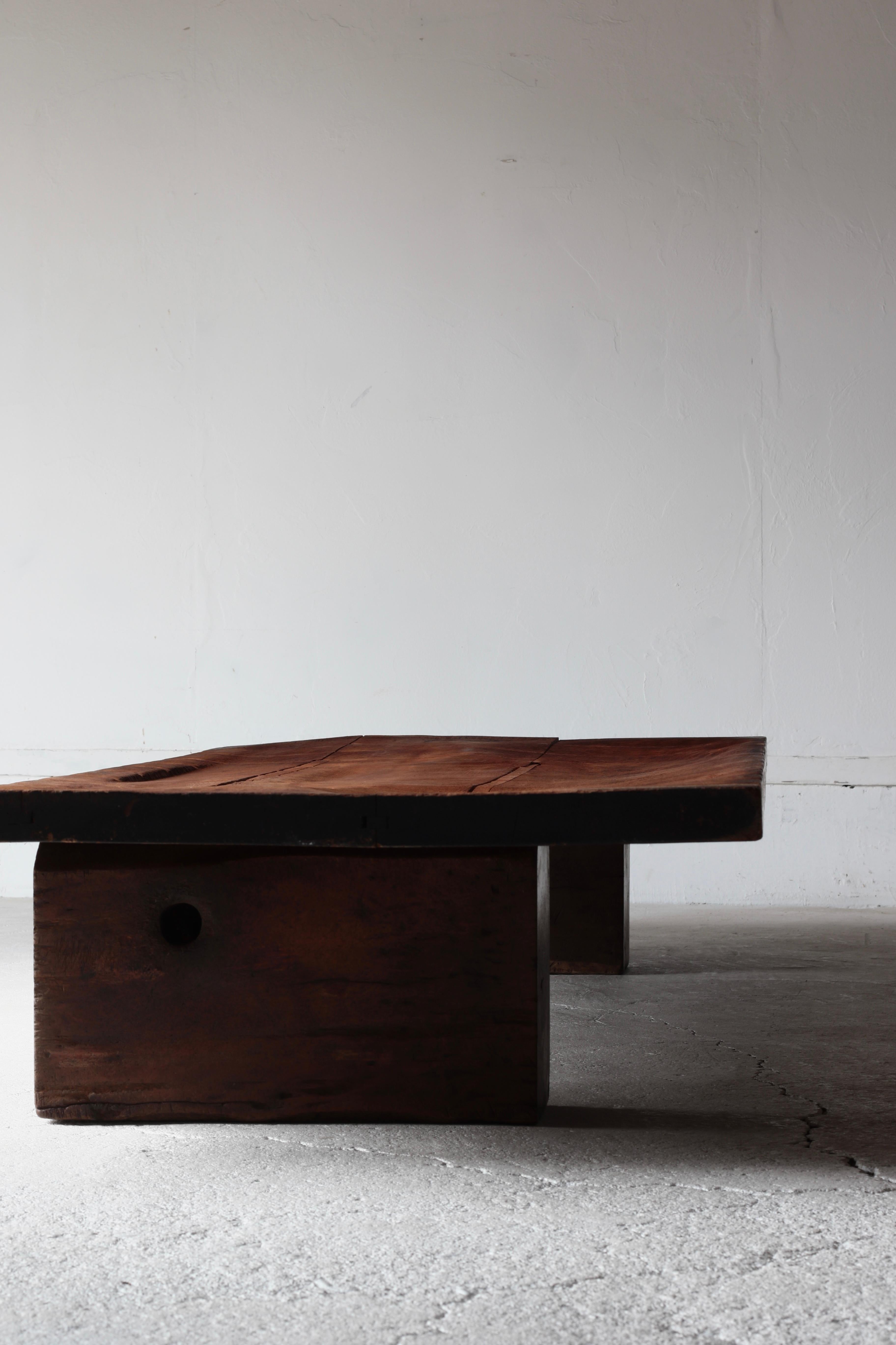 Japanese Antique Large Low Table / Sofa Table / 1868-1912s Wabi-Sabi For Sale 10