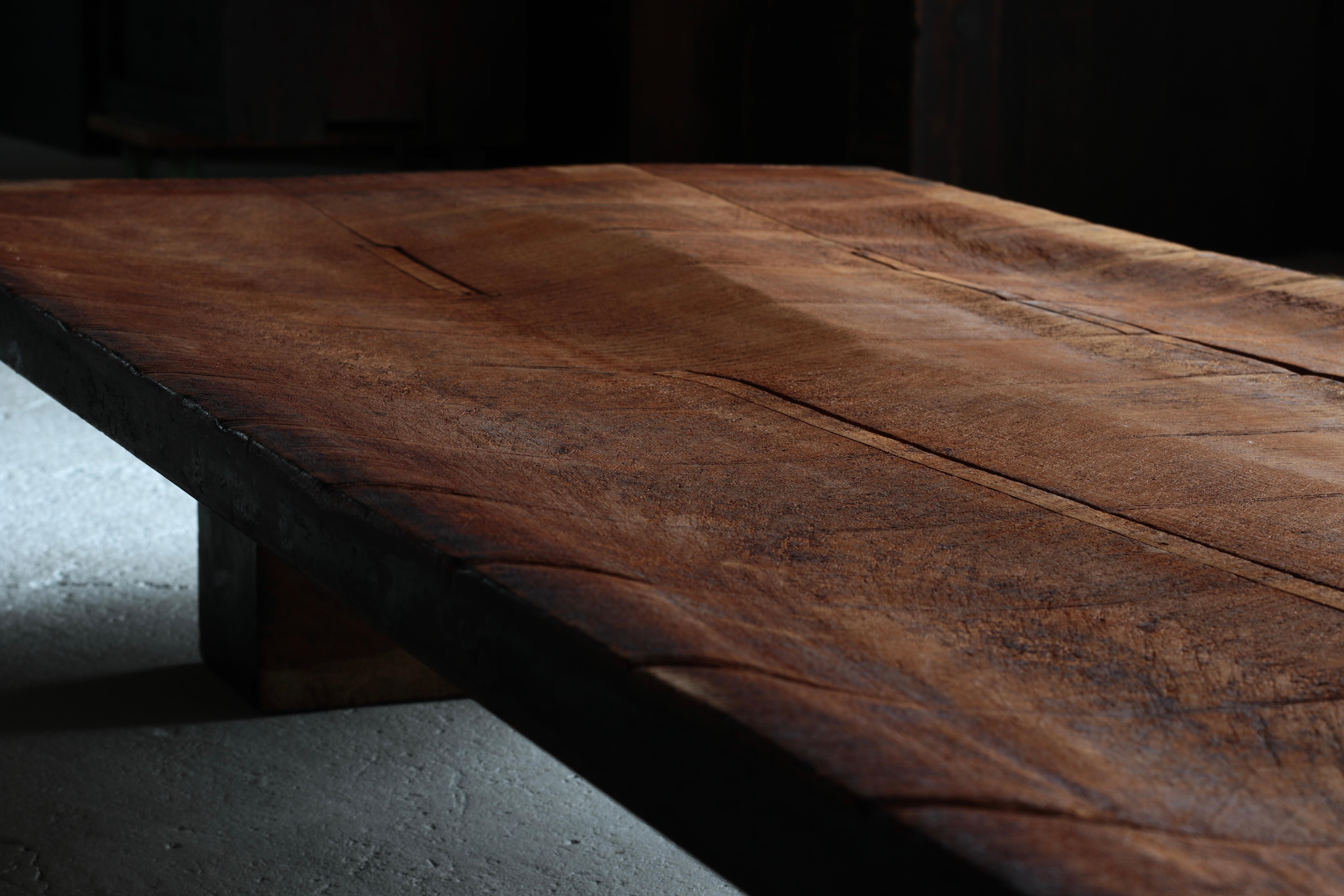 Japanese Antique Large Low Table / Sofa Table / 1868-1912s Wabi-Sabi For Sale 12