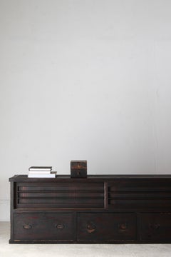 Tansu basso antico giapponese nero - 3 / Credenza / 1868-1912 / Wabi-Sabi