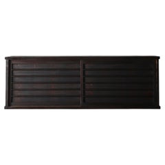 Tansu basso antico giapponese nero - 2 / Credenza / 1868-1912 circa / Wabi-Sabi