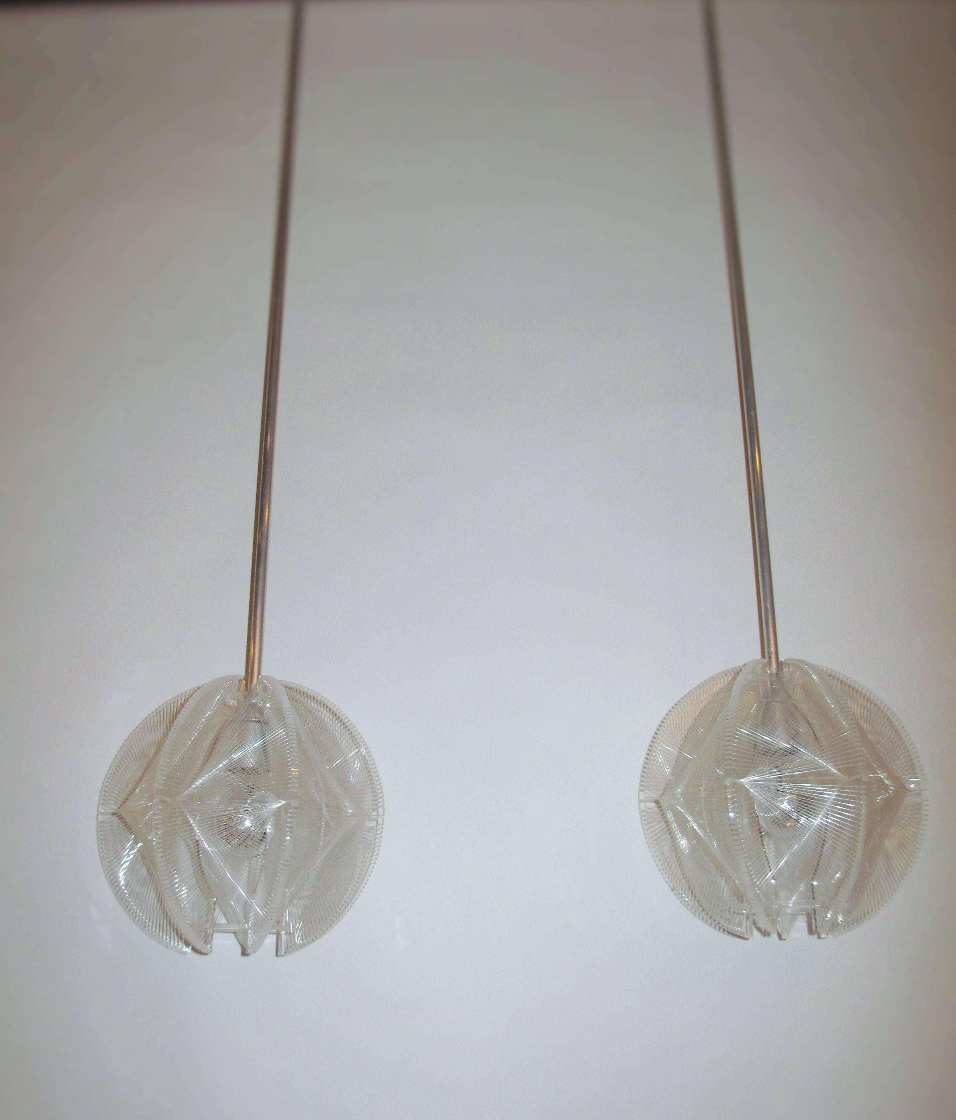 Paul Secon, Set of Four Ceiling Lamps for Sompex  1