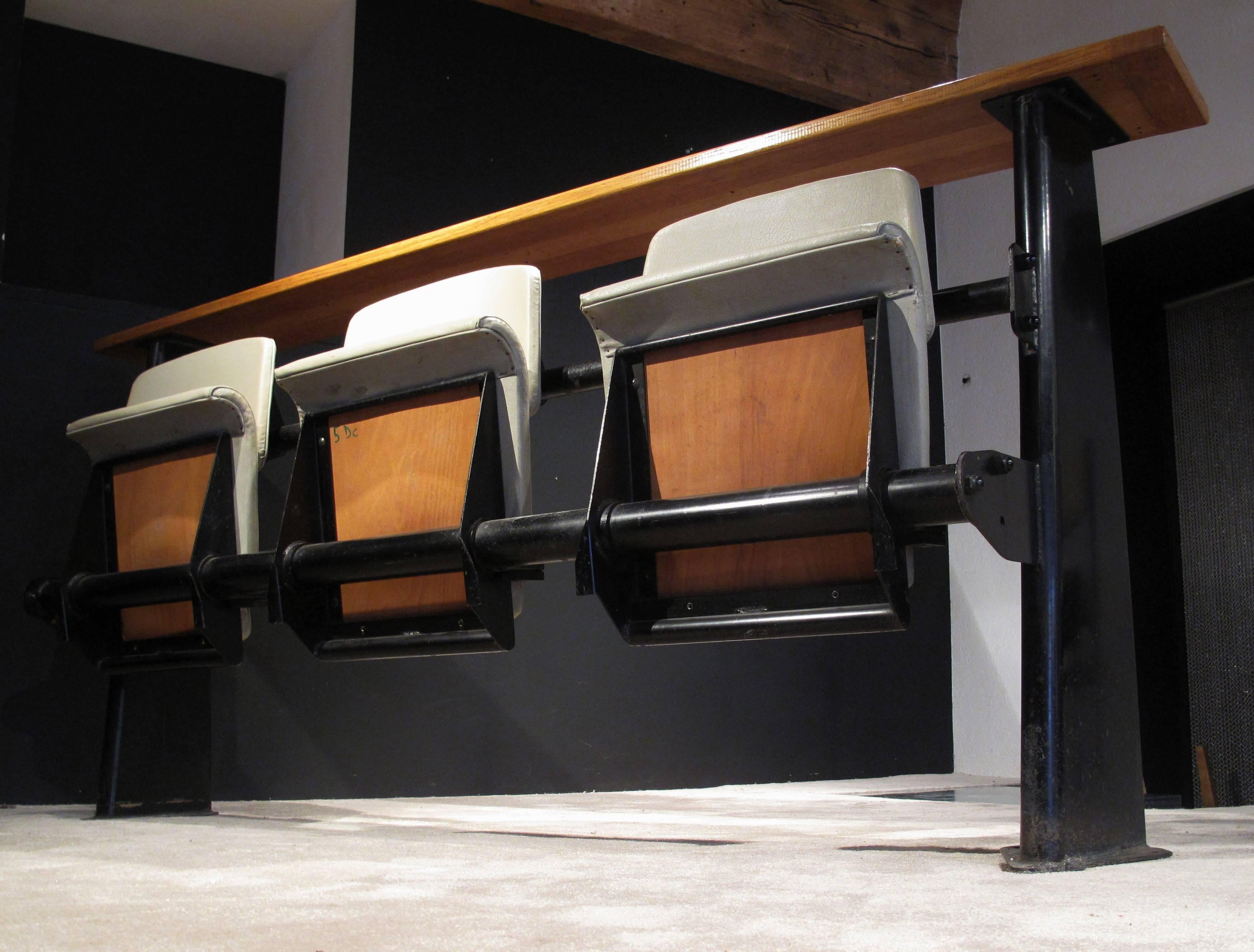 Mid-Century Modern Jean Prouvé Lecture Hall Bench From CEA
