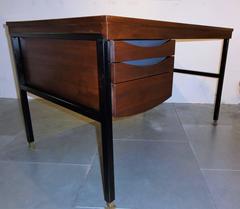 Pierre Guariche Mahogany Desk for Huchers Minvielle