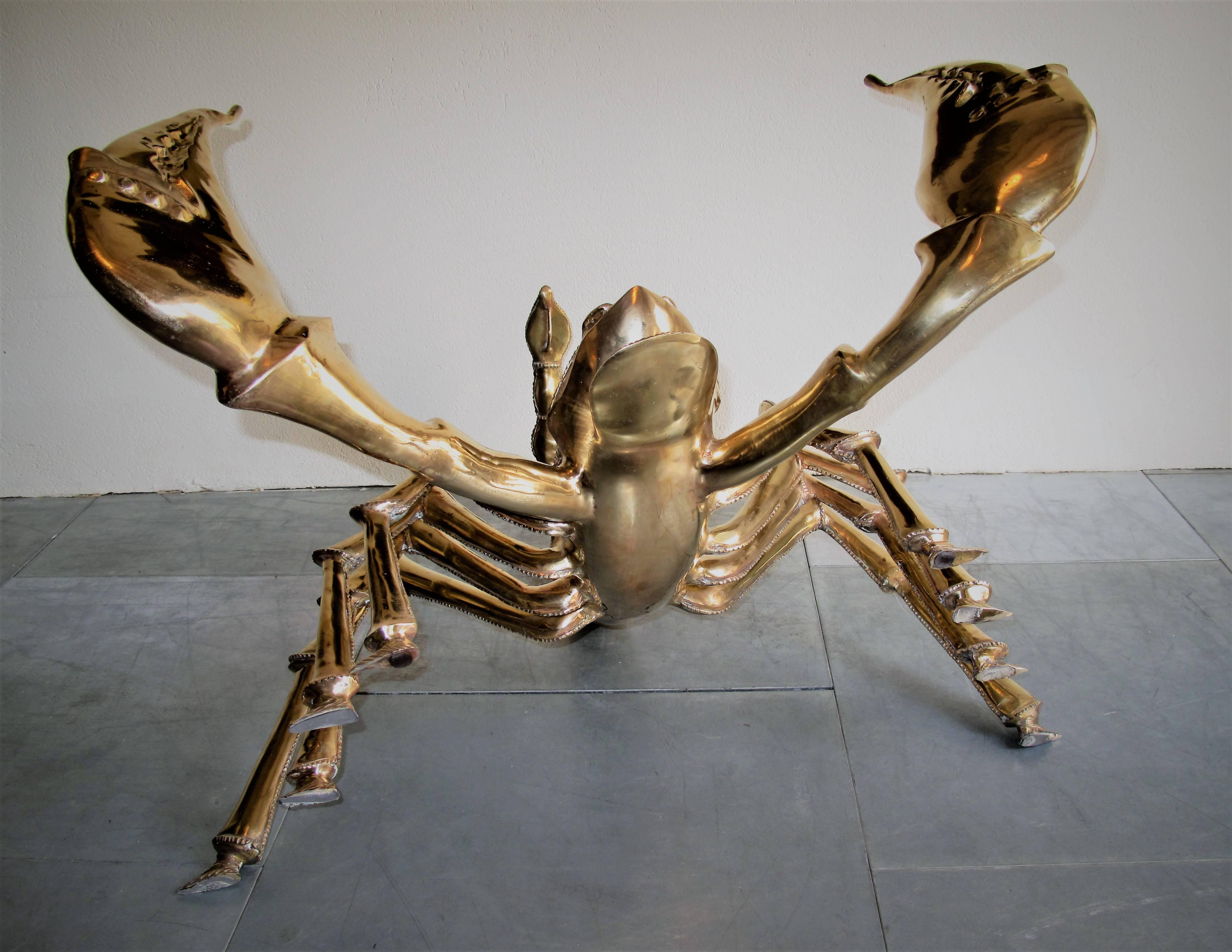 20th Century Jacques Duval-Brasseur Attributed Scorpion Coffee Table, France, 1970