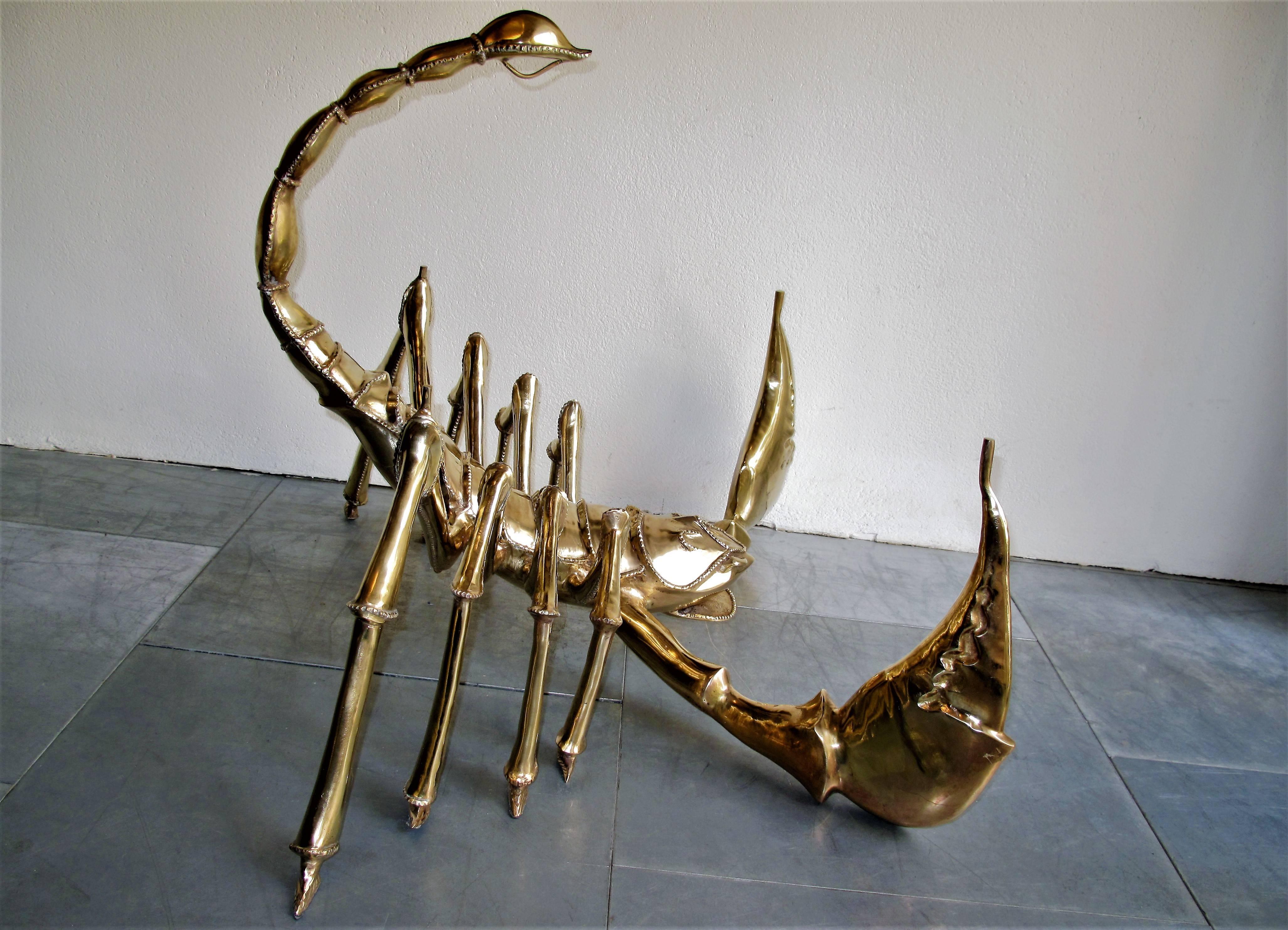 Bronze Jacques Duval-Brasseur Attributed Scorpion Coffee Table, France, 1970