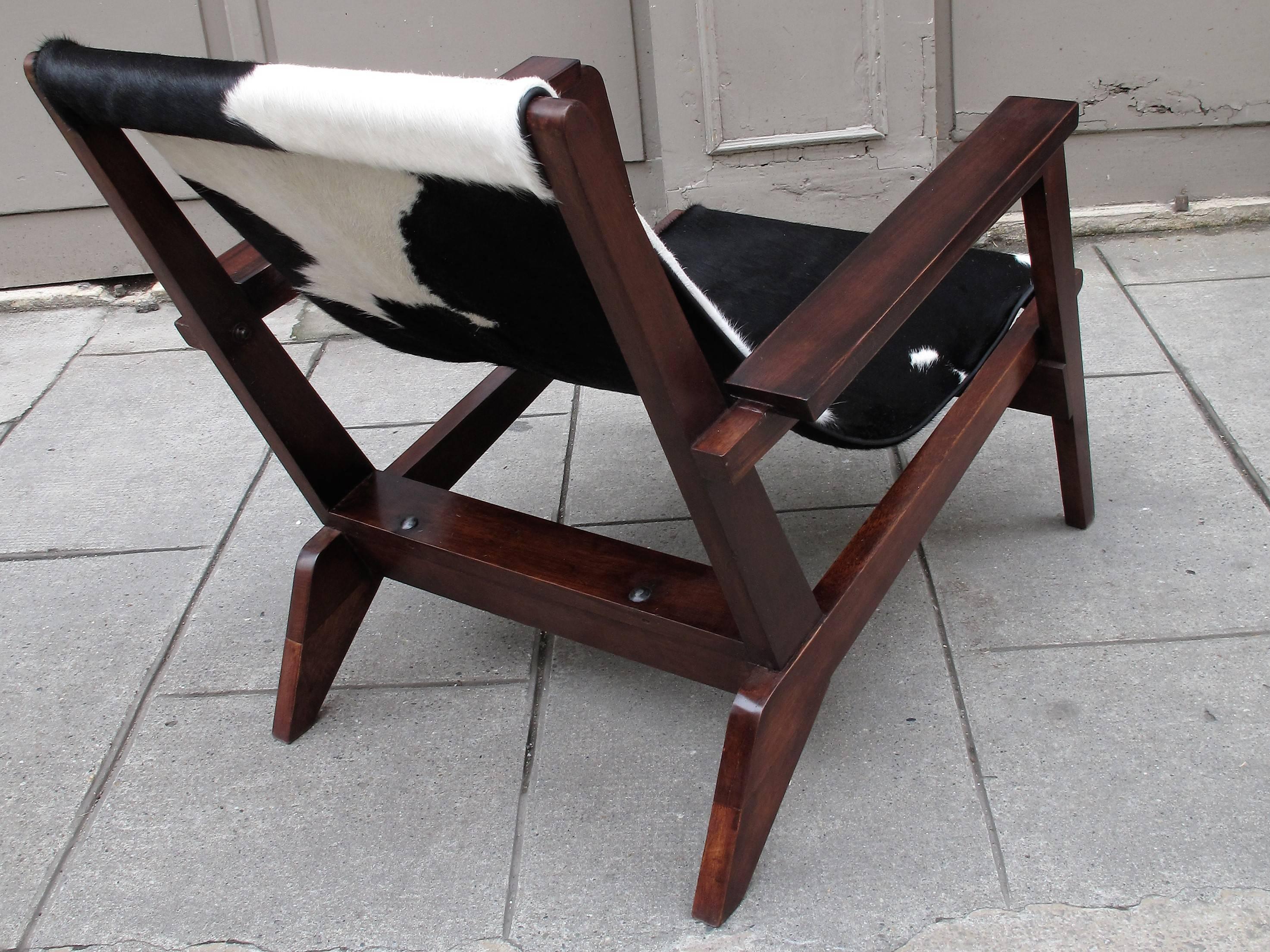 Mid-20th Century Pierre Jeanneret Style of Armchairs Design 1940 Grenoble For Sale