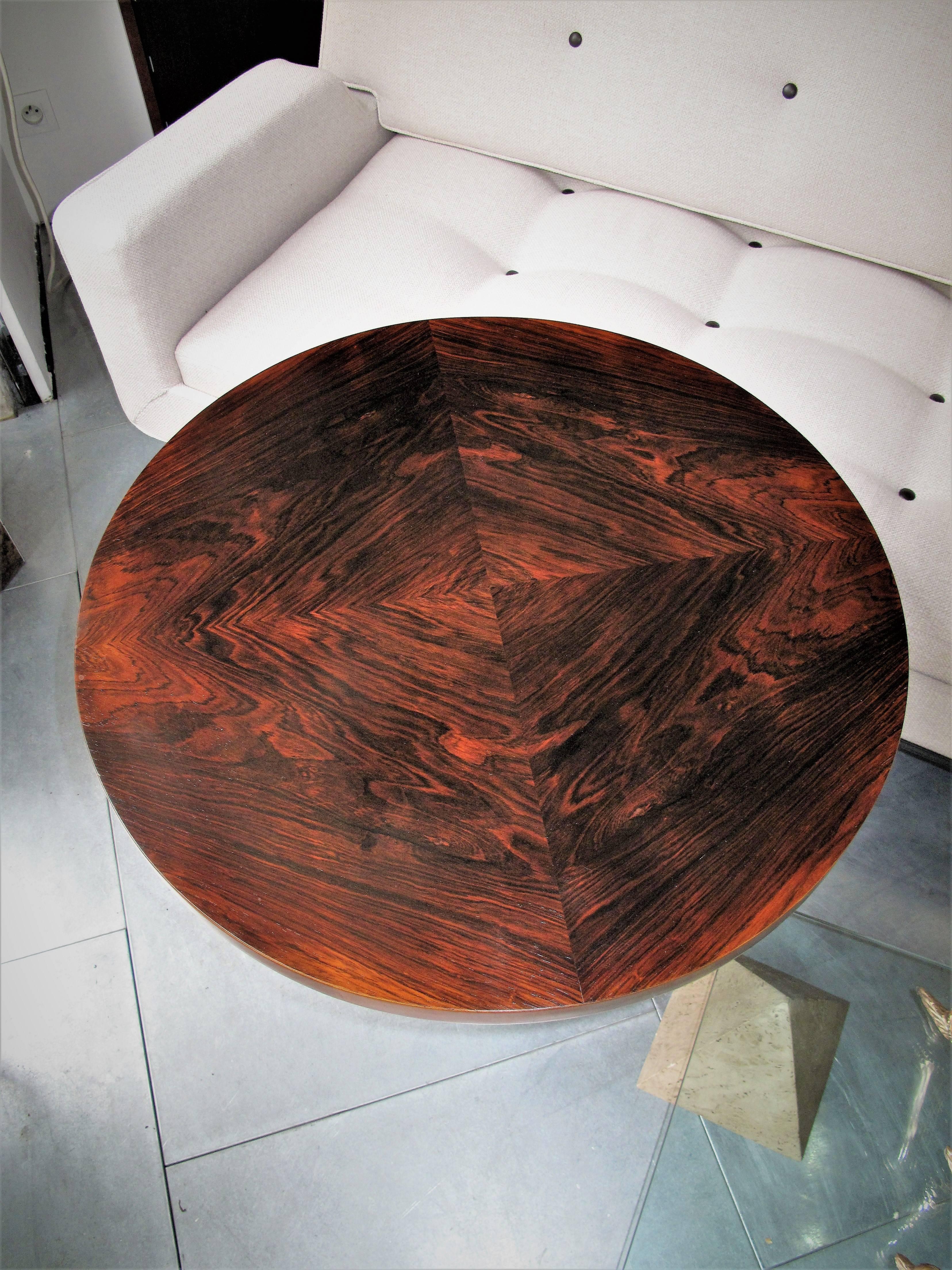Jules Leleu Style of Occasional Table in Rosewood, 1930, Art Deco In Good Condition For Sale In Grenoble, FR