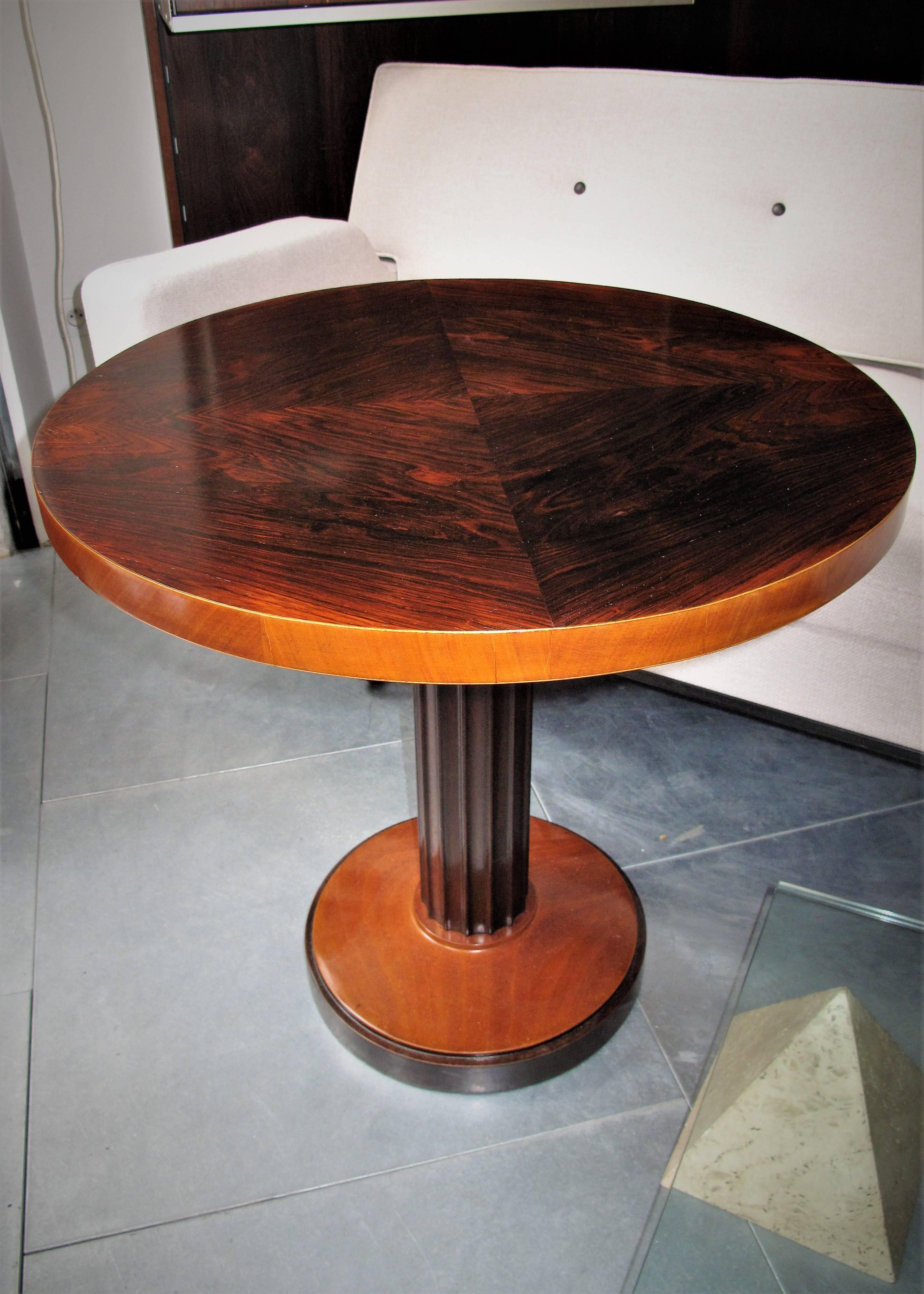 Mid-20th Century Jules Leleu Style of Occasional Table in Rosewood, 1930, Art Deco For Sale