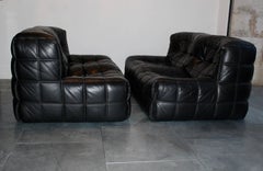 Michel Ducaroy a Pair of Kashima Leather Sofa Ligne Roset France
