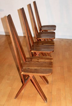 Pierre Chapo a Set of Four S45 Elm Chairs
