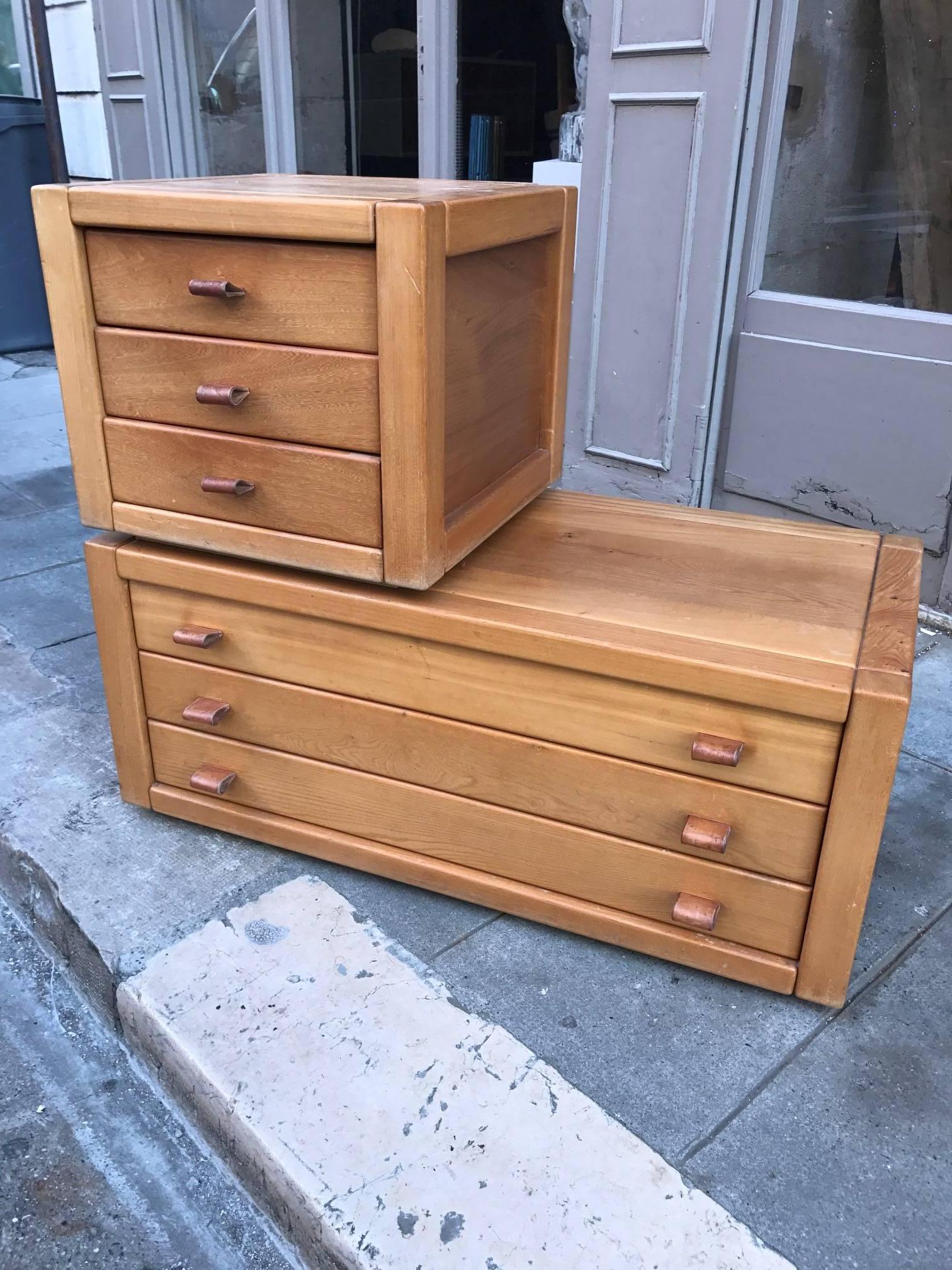 French Pierre Chapo Chest of Drawers For Sale
