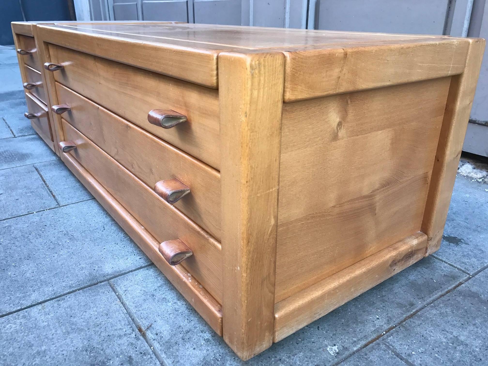 Mid-20th Century Pierre Chapo Chest of Drawers For Sale