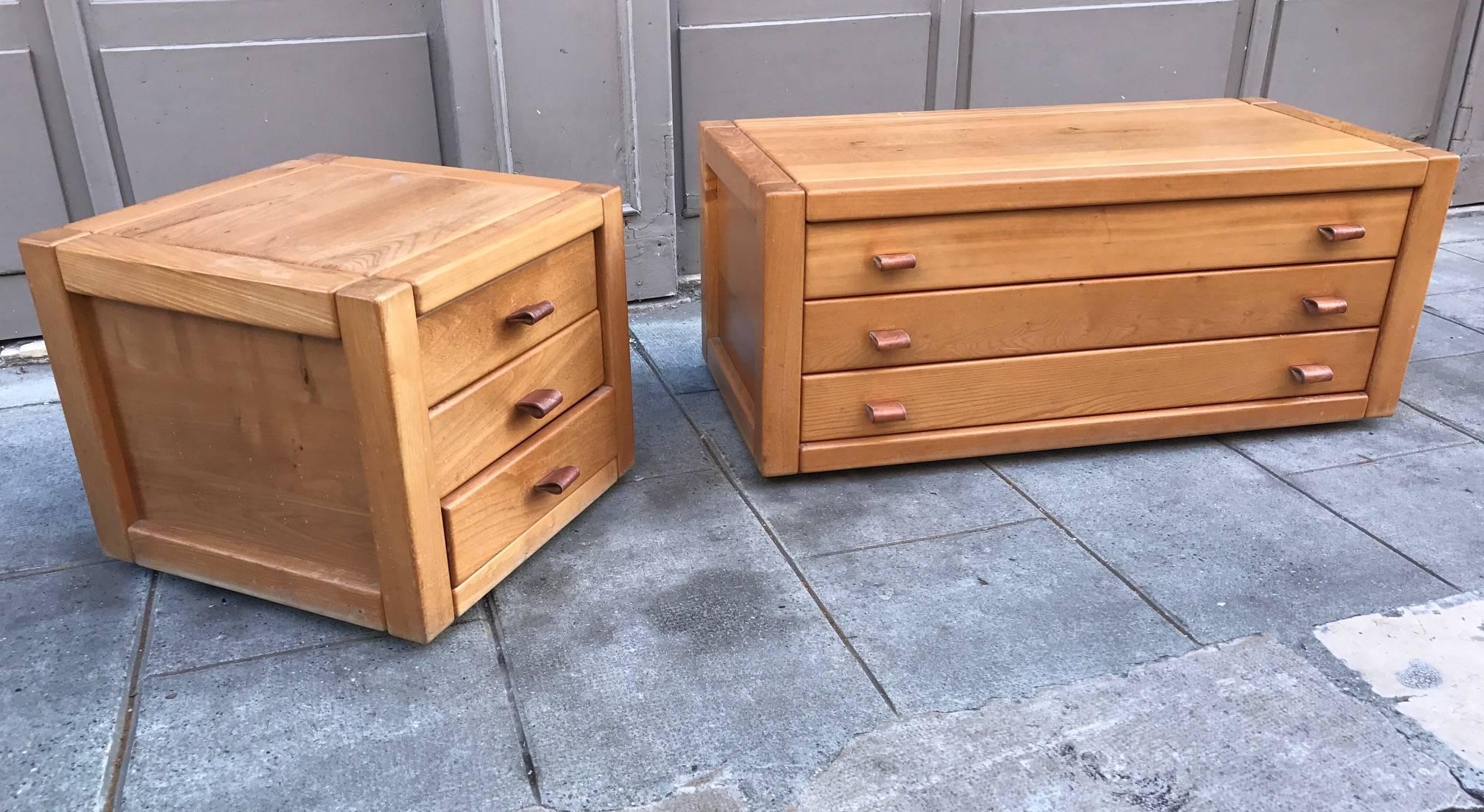 Mid-Century Modern Pierre Chapo Chest of Drawers For Sale