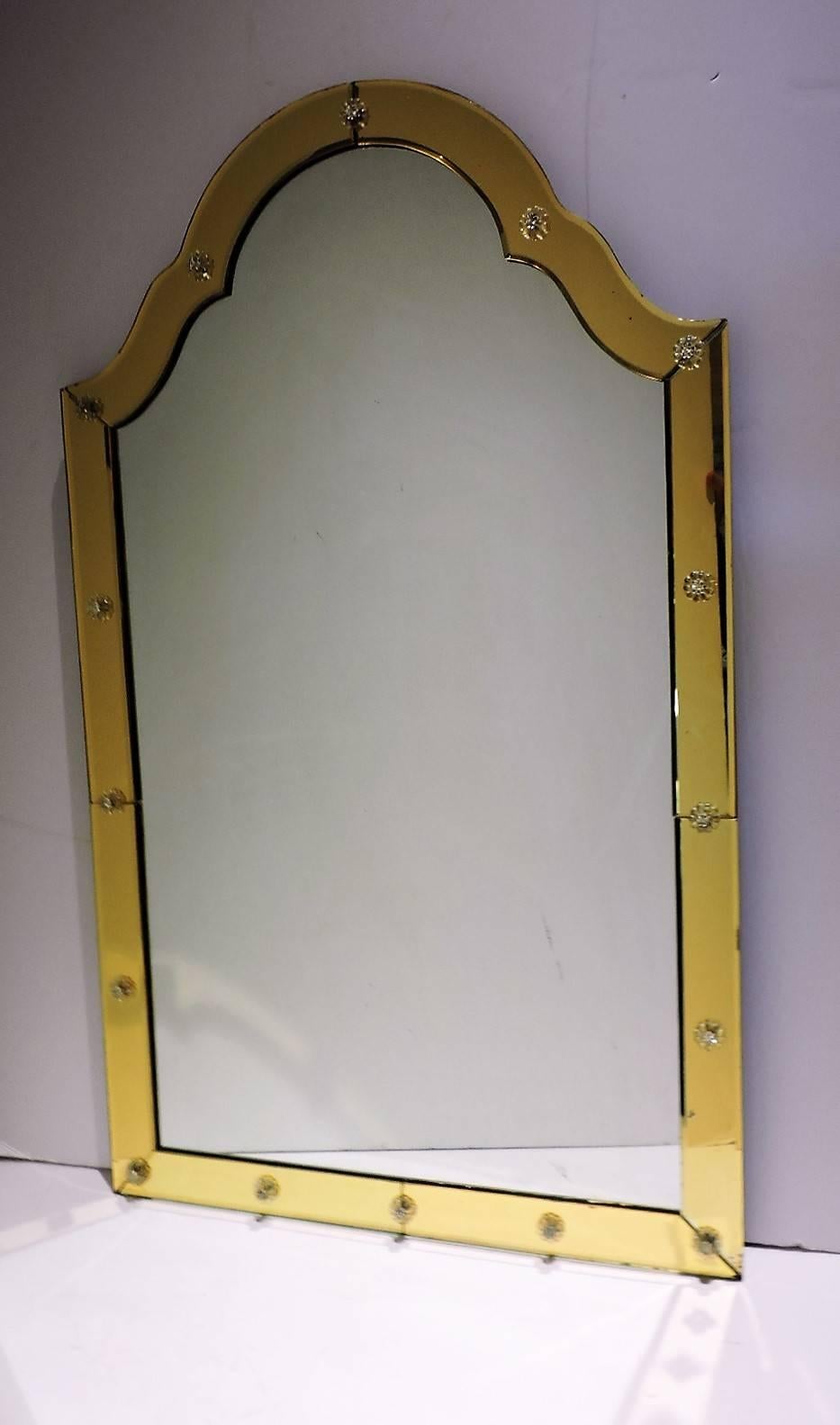   Amber Gold Venetian Glass Mirror 4