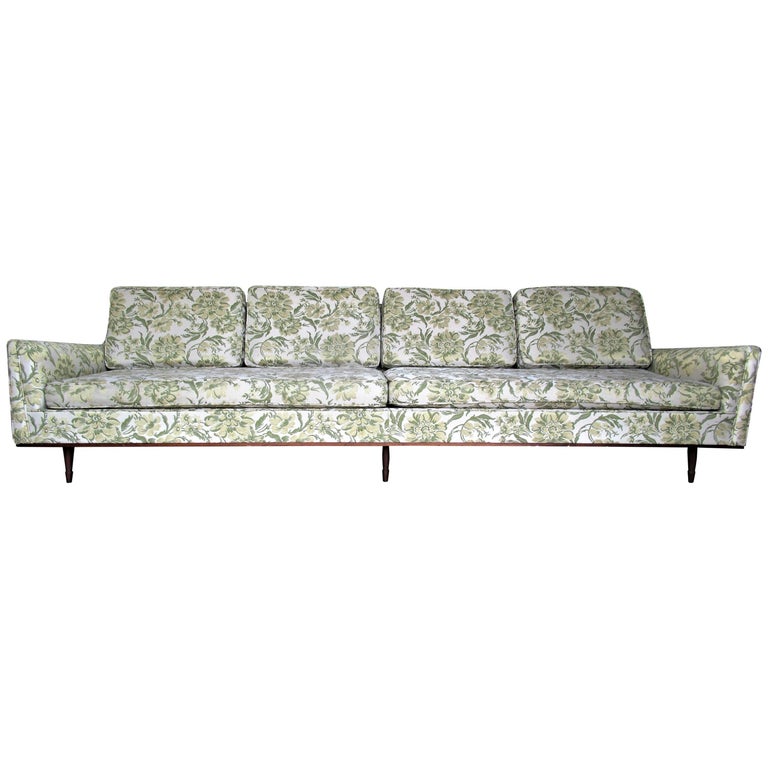 Sleek Elongated Form Sofa In The Style Of Gio Ponti
