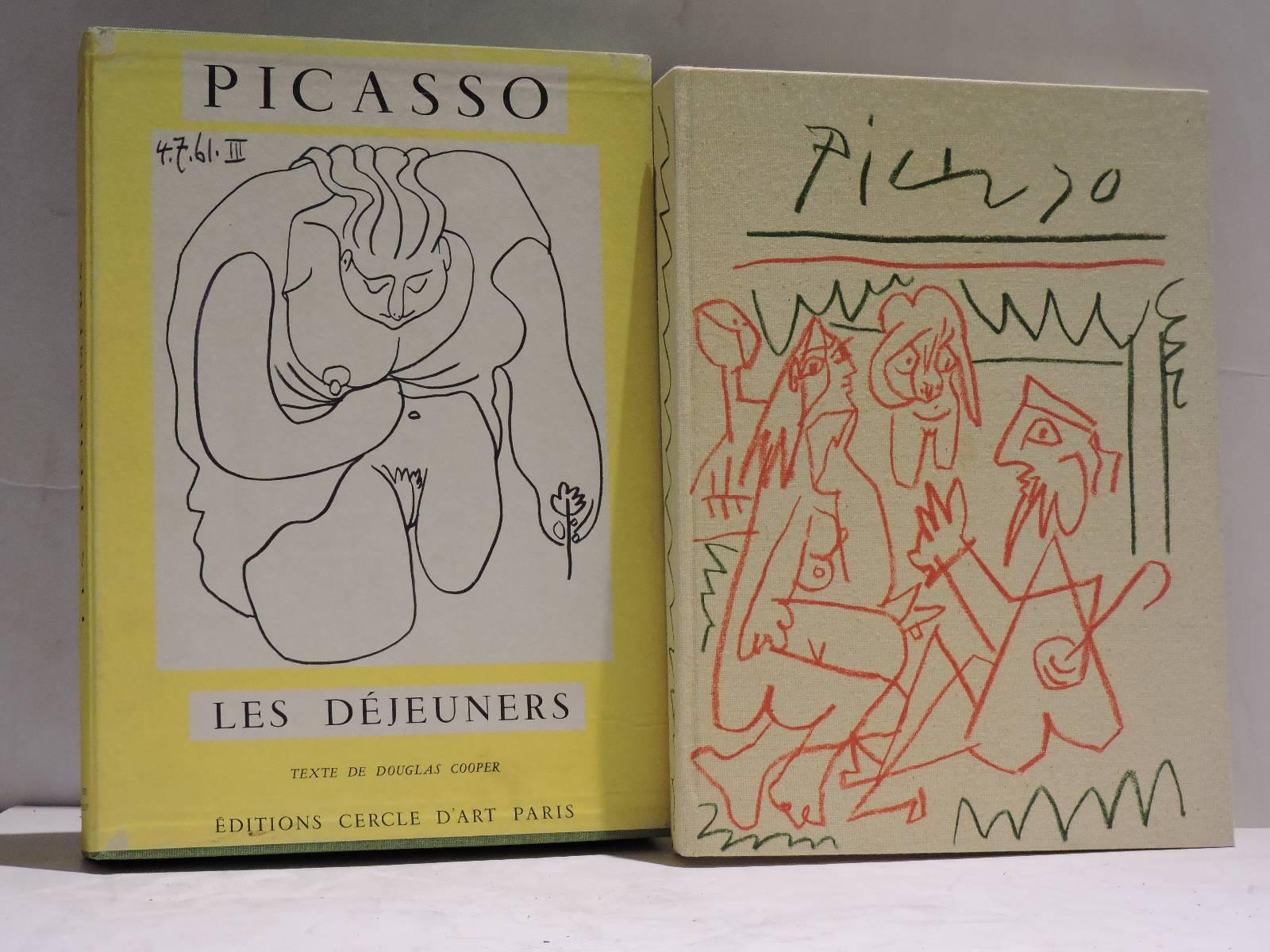 Picasso - Les Dejeuners - Editions Cercle D'Art - Paris - 1962 -- text in french by Douglas Cooper - first hard cover edition of a limited edition of 150 - large fully decorated cloth bound book in original decorated paper cloth slipcase. Thirty