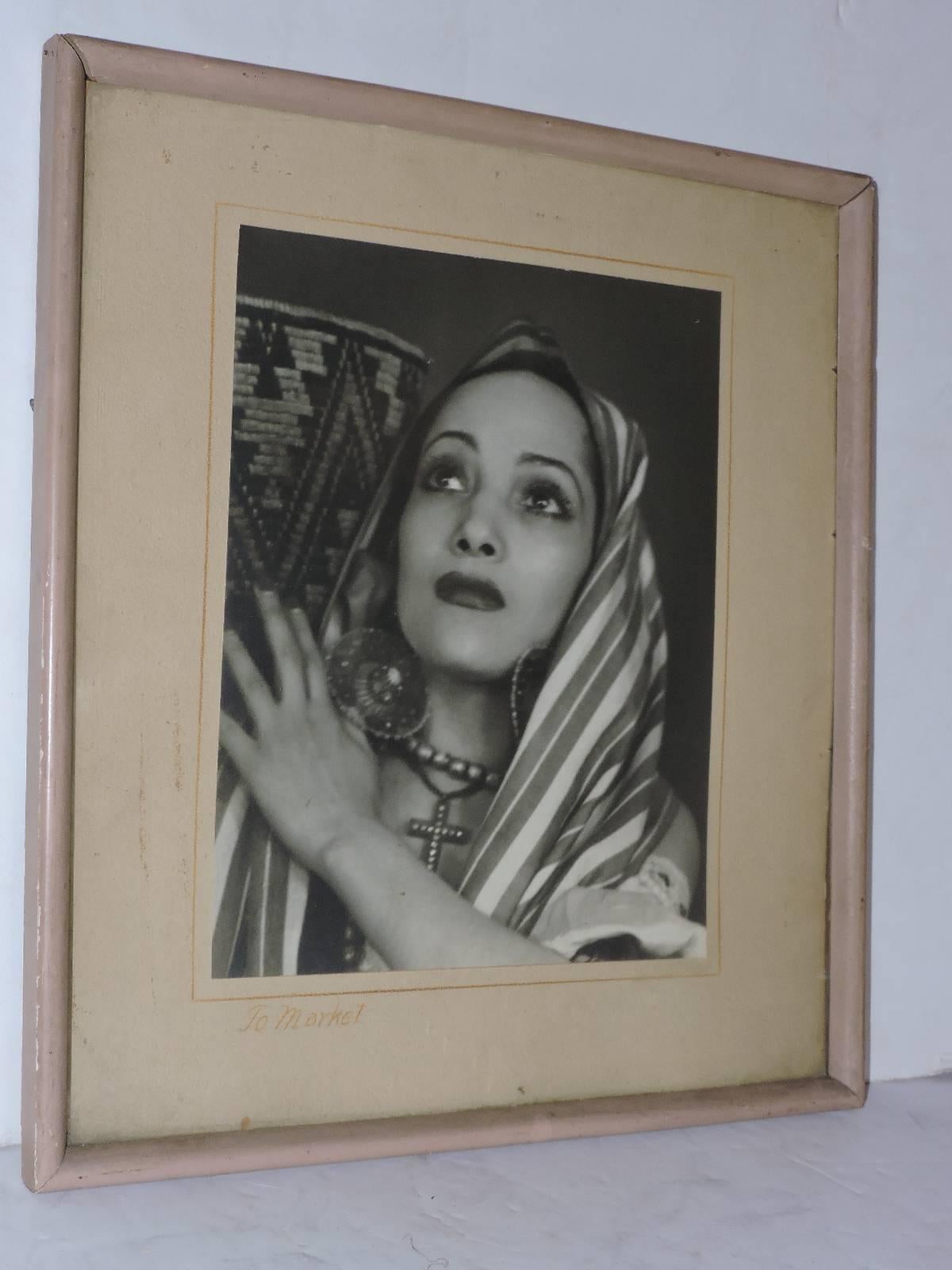 Mid-20th Century 1940s Photographic Portrait of a Woman, New Mexico