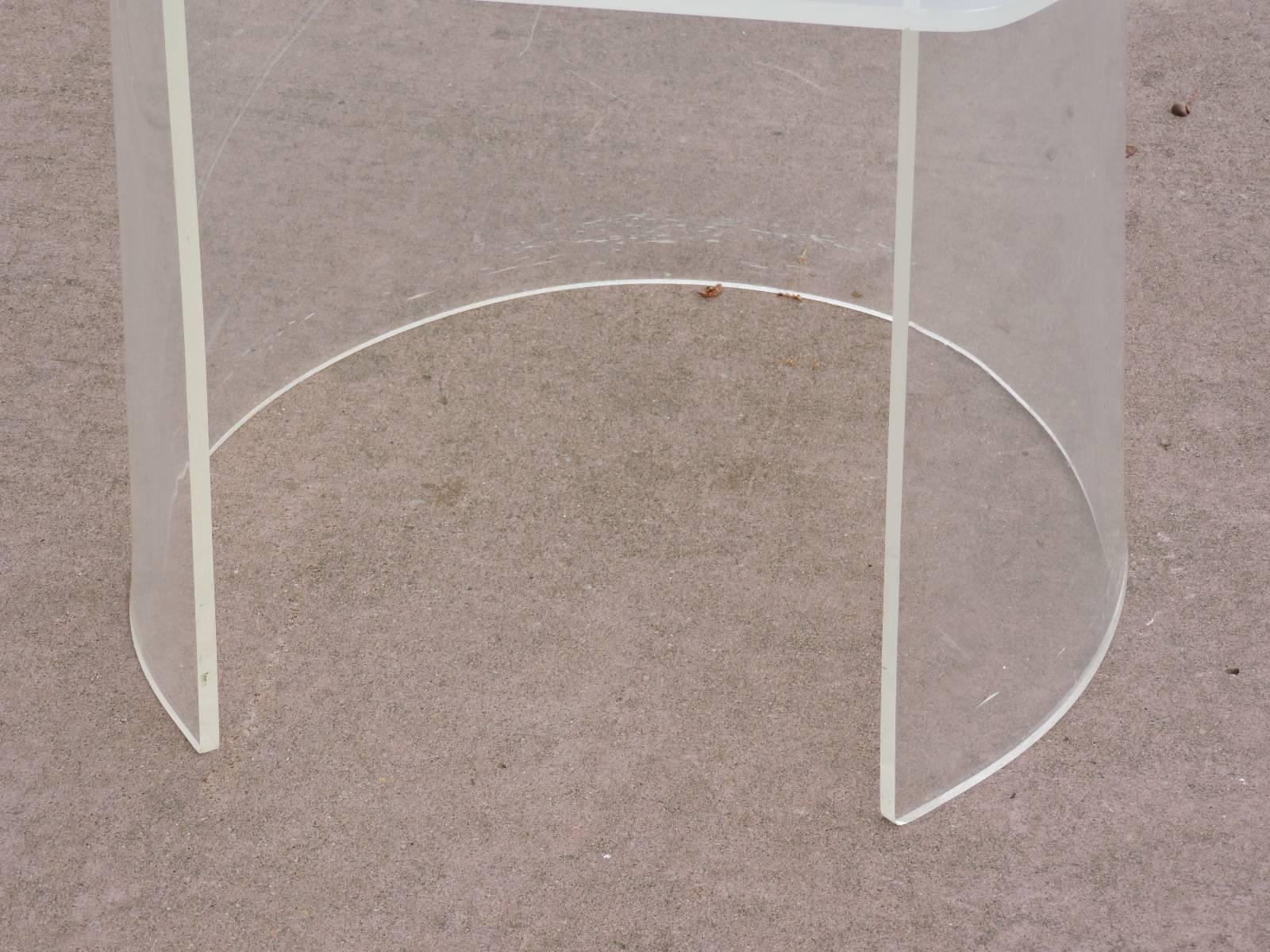  Barrel Back Lucite Chair 2