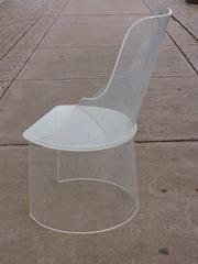 Barrel Back Lucite Chair