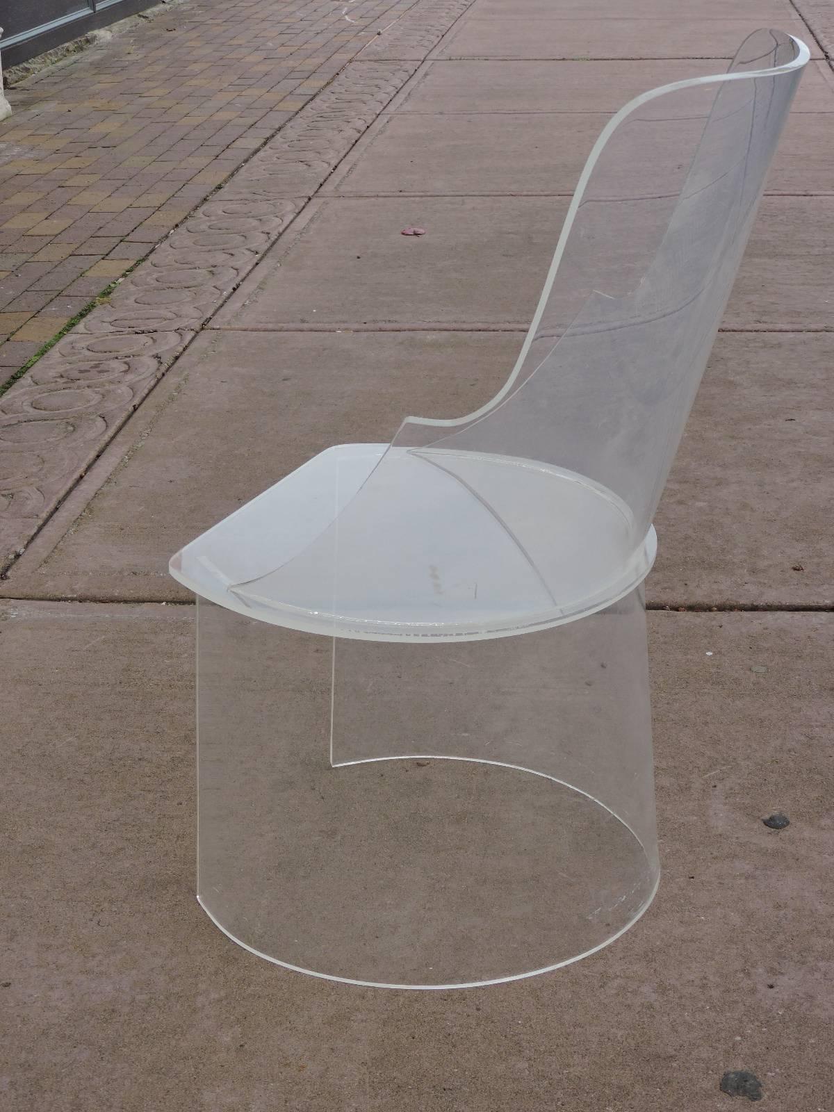 acrylic barrel chair