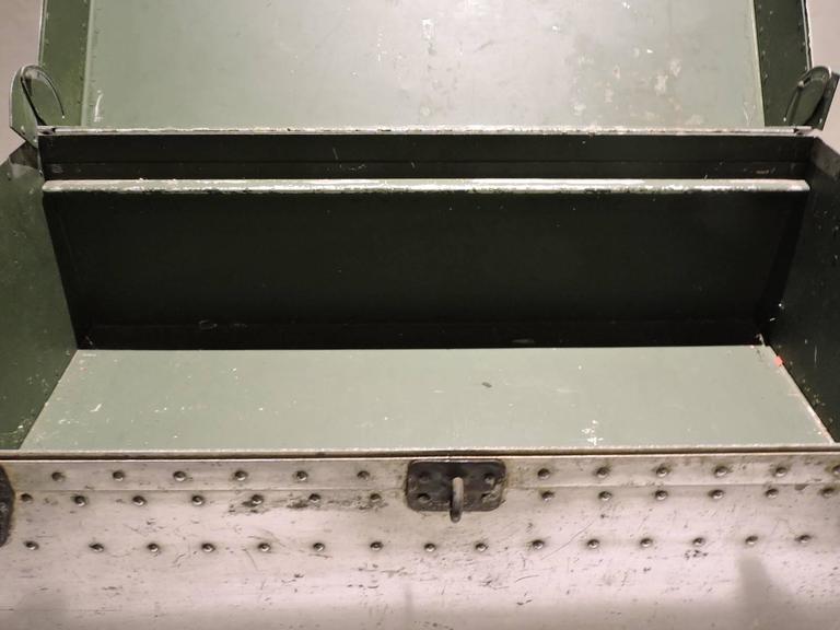 1940s Industrial Aluminum Riveted Trunk at 1stdibs