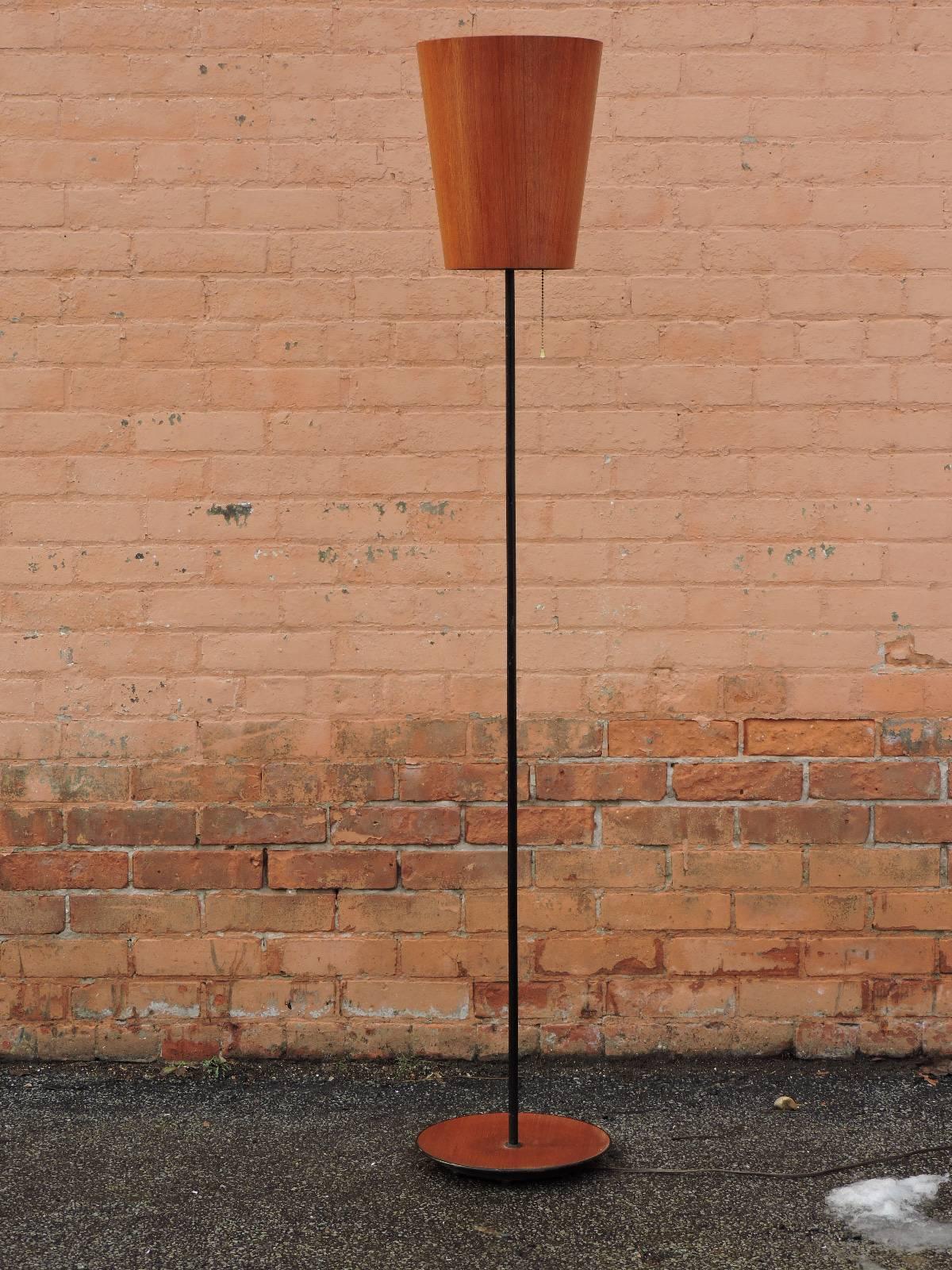  Scandinavian Teak & Iron Floor Lamp 4