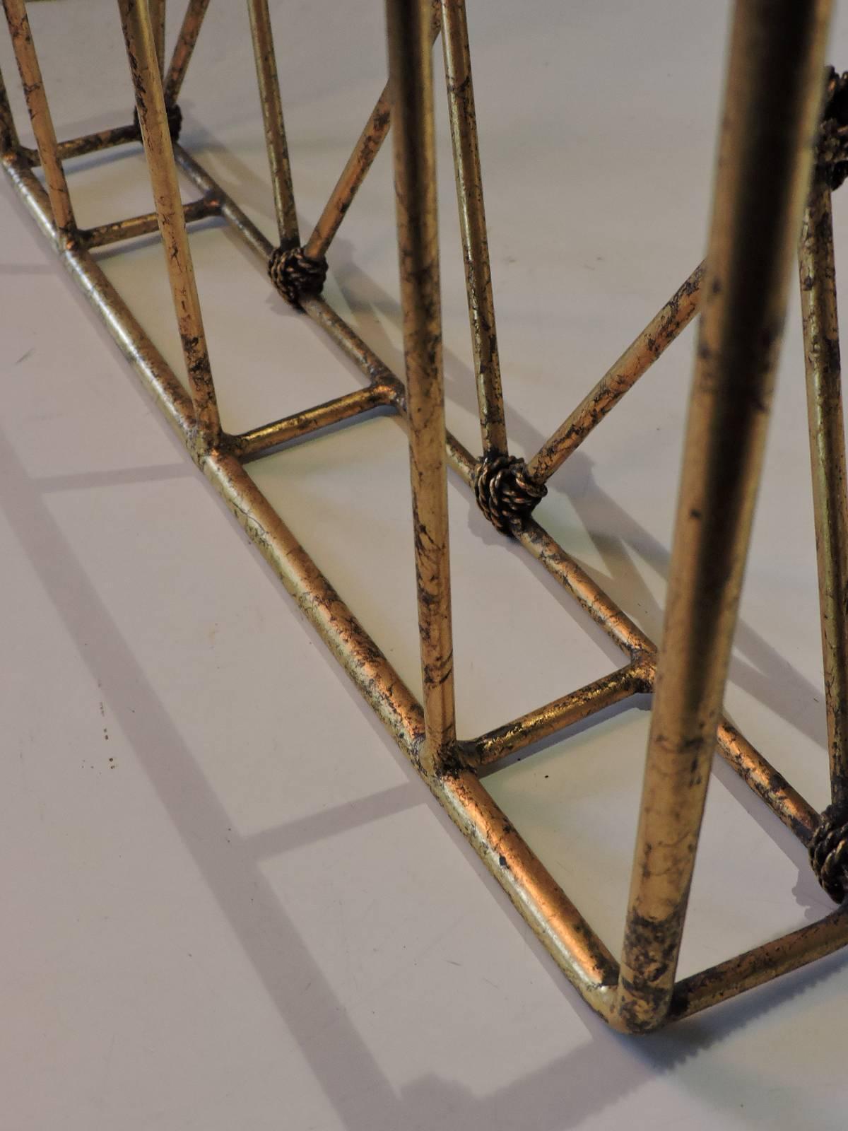 Italian Gilt Iron Wall-Mounted Magazine Rack 1