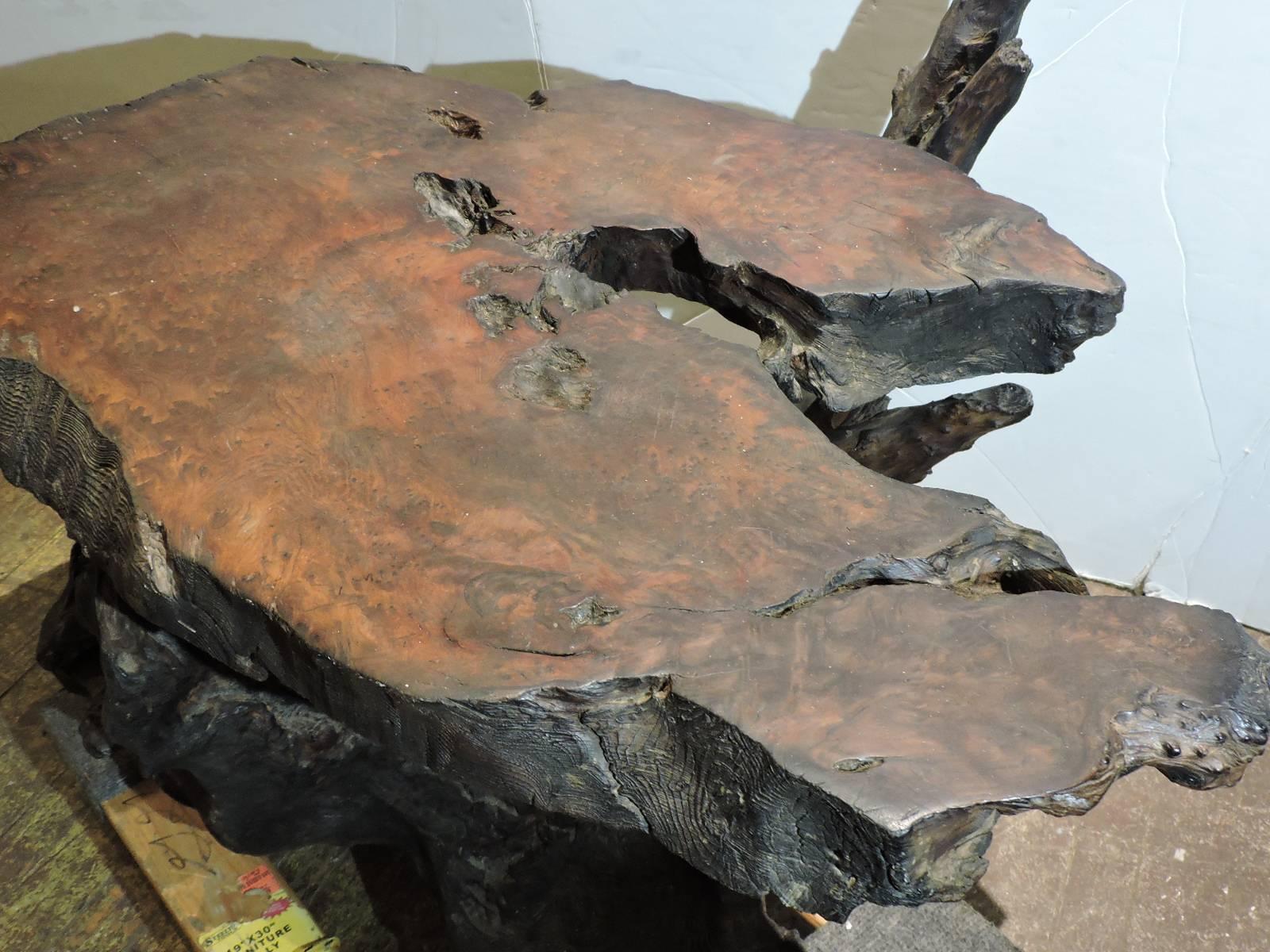 20th Century California Redwood Burl Coffee Table