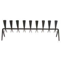Modernist Iron Menorah