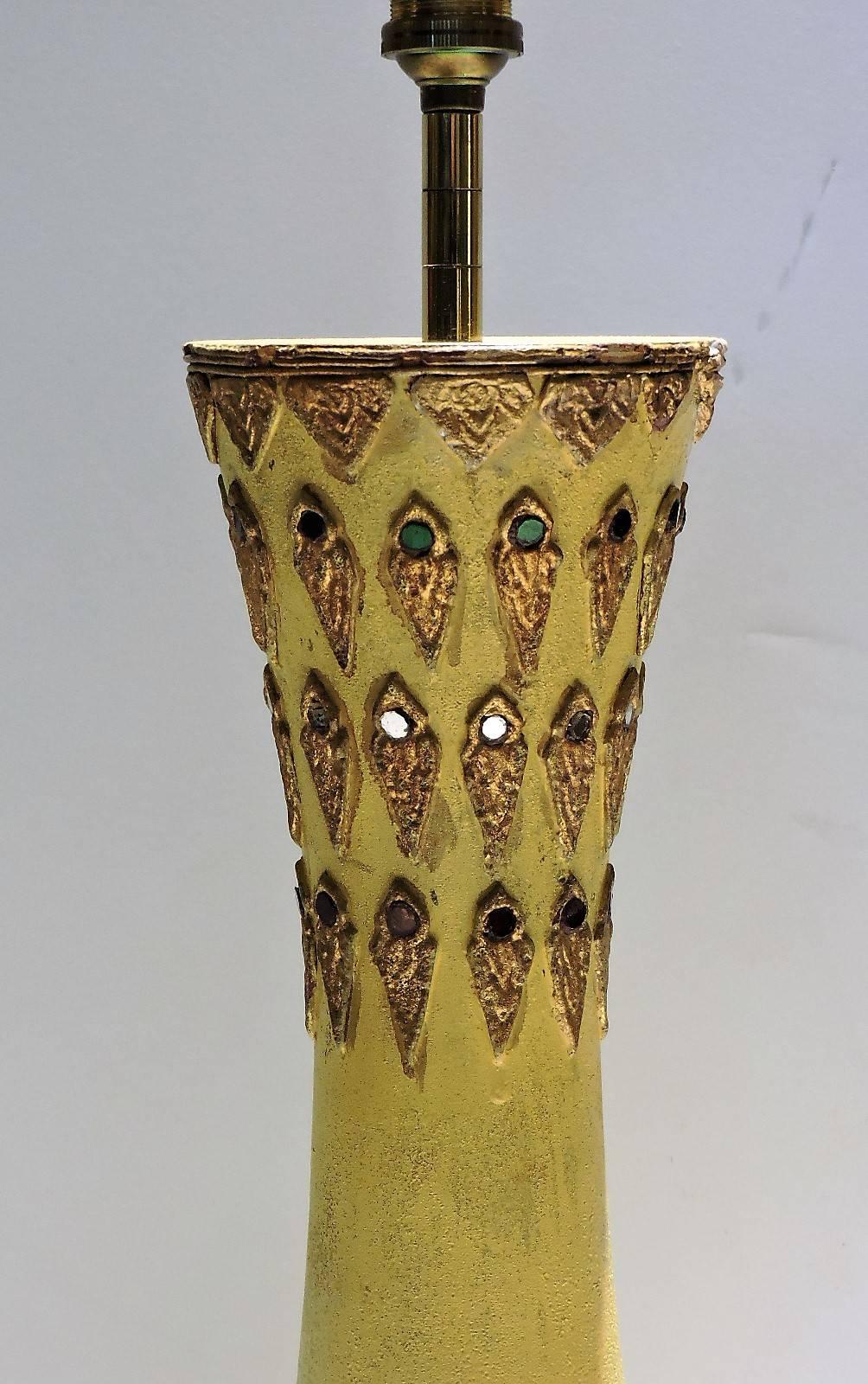 Resin Line Vautrin style Table Lamp, French 1960's For Sale